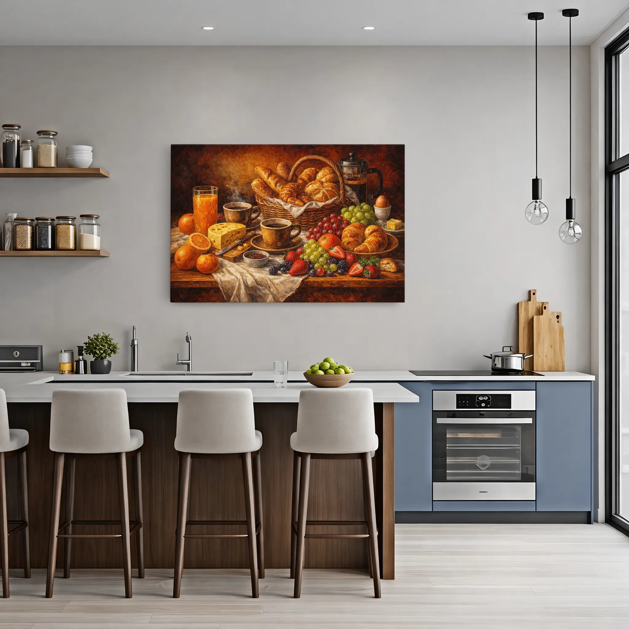 French Press Brunch Still Life Giclée Print 324003 Visual Wall Art AR3:2H Giclée Print