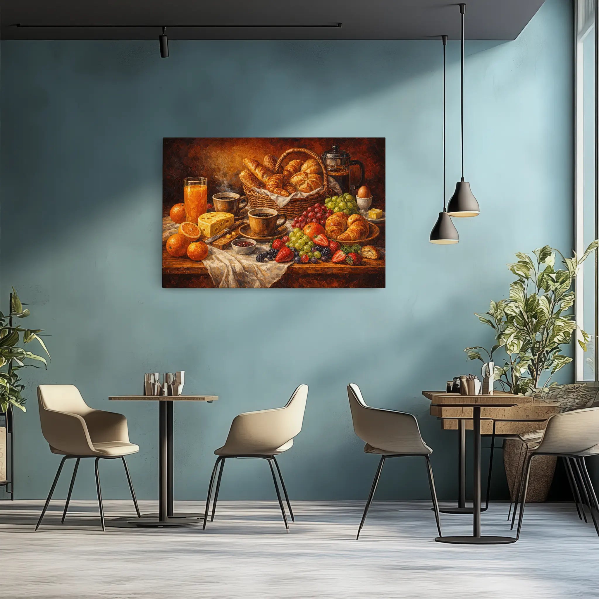 French Press Brunch Still Life Giclée Print 324003 Visual Wall Art AR3:2H Giclée Print