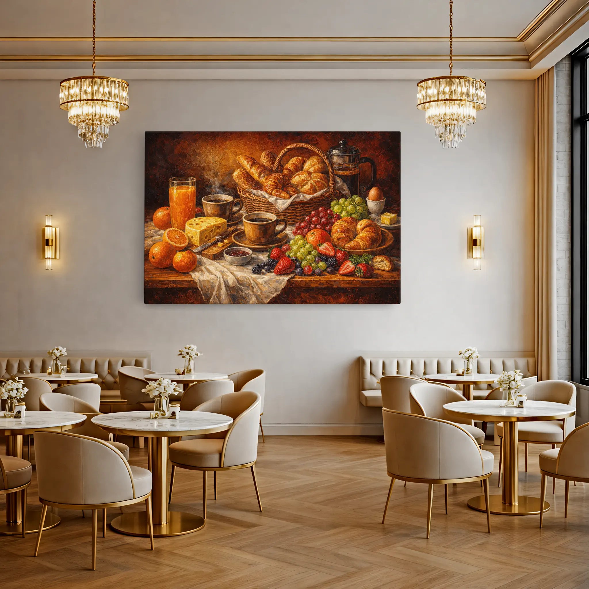 French Press Brunch Still Life Giclée Print 324003 Visual Wall Art AR3:2H Giclée Print