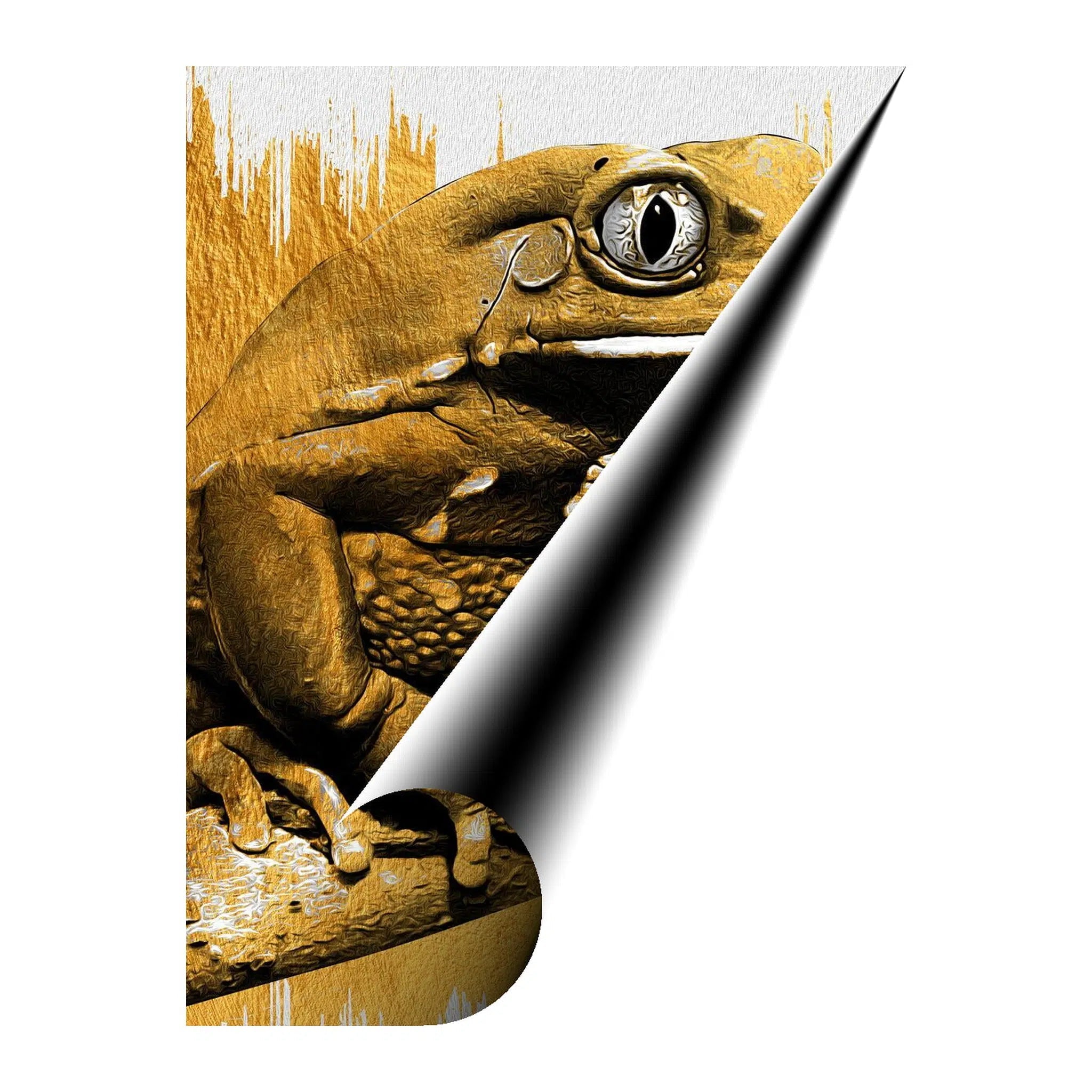 Frog Gold Giclée Print 34912 Giclée Fine Art Matte Paper Print Visual Wall Art