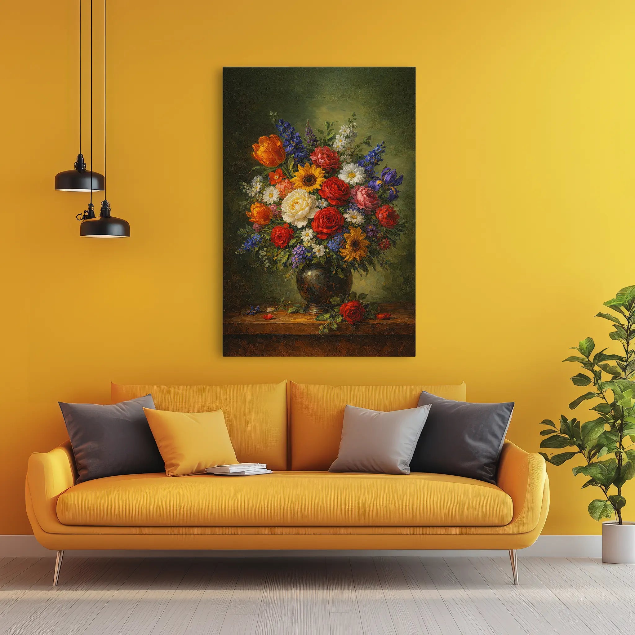 Garden Symphony in Vase Still Life Giclée Print 232001 Visual Wall Art AR2:3V Giclée Print