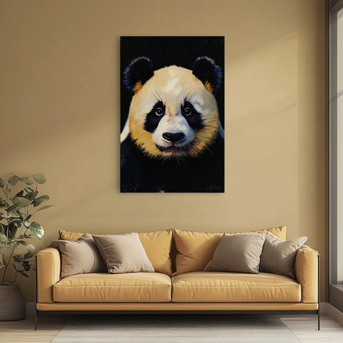 Gentle Guardian Panda Face Study Giclée Print 231017 Visual Wall Art AR2:3V Giclée Print