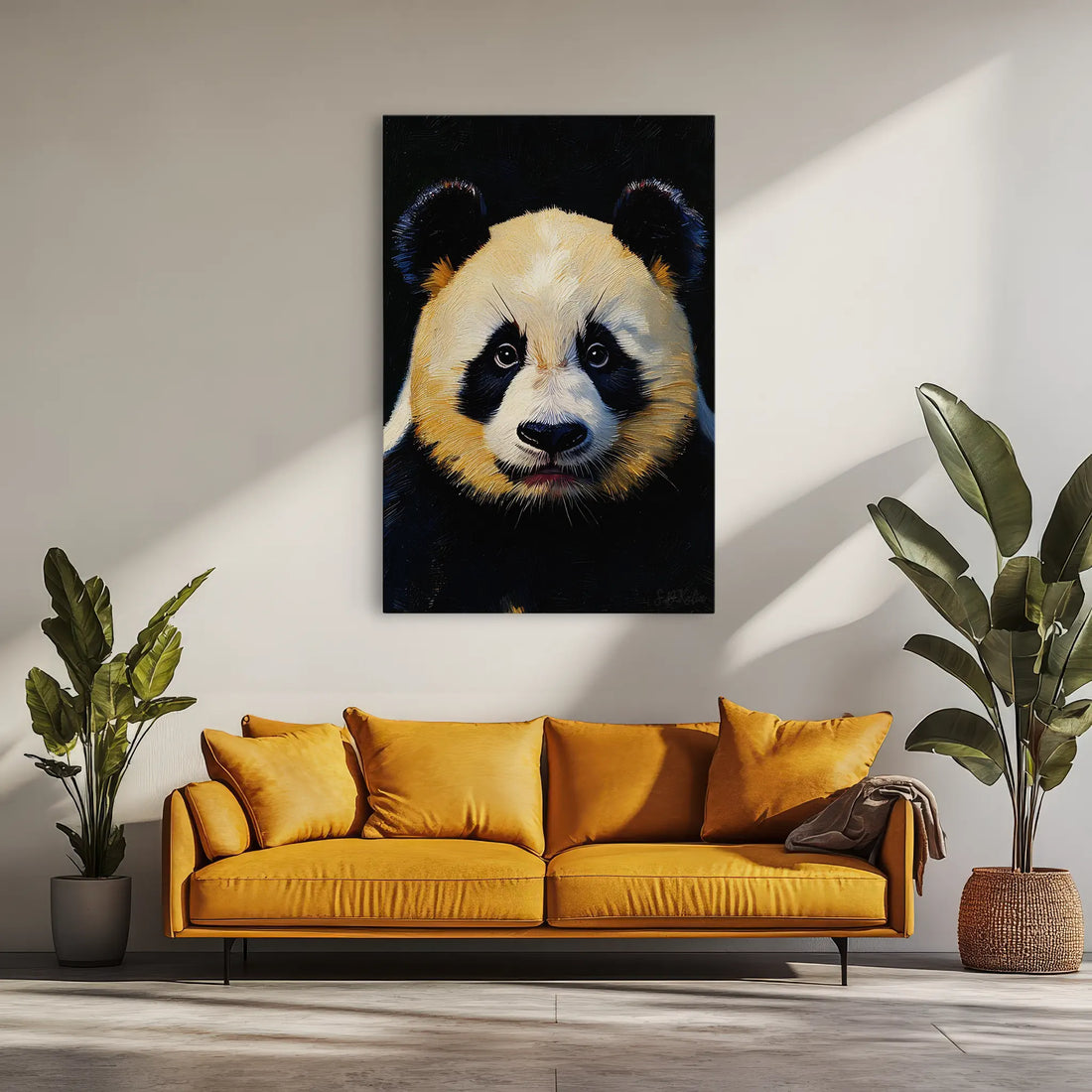 Gentle Guardian Panda Face Study Giclée Print 231017 Visual Wall Art AR2:3V Giclée Print