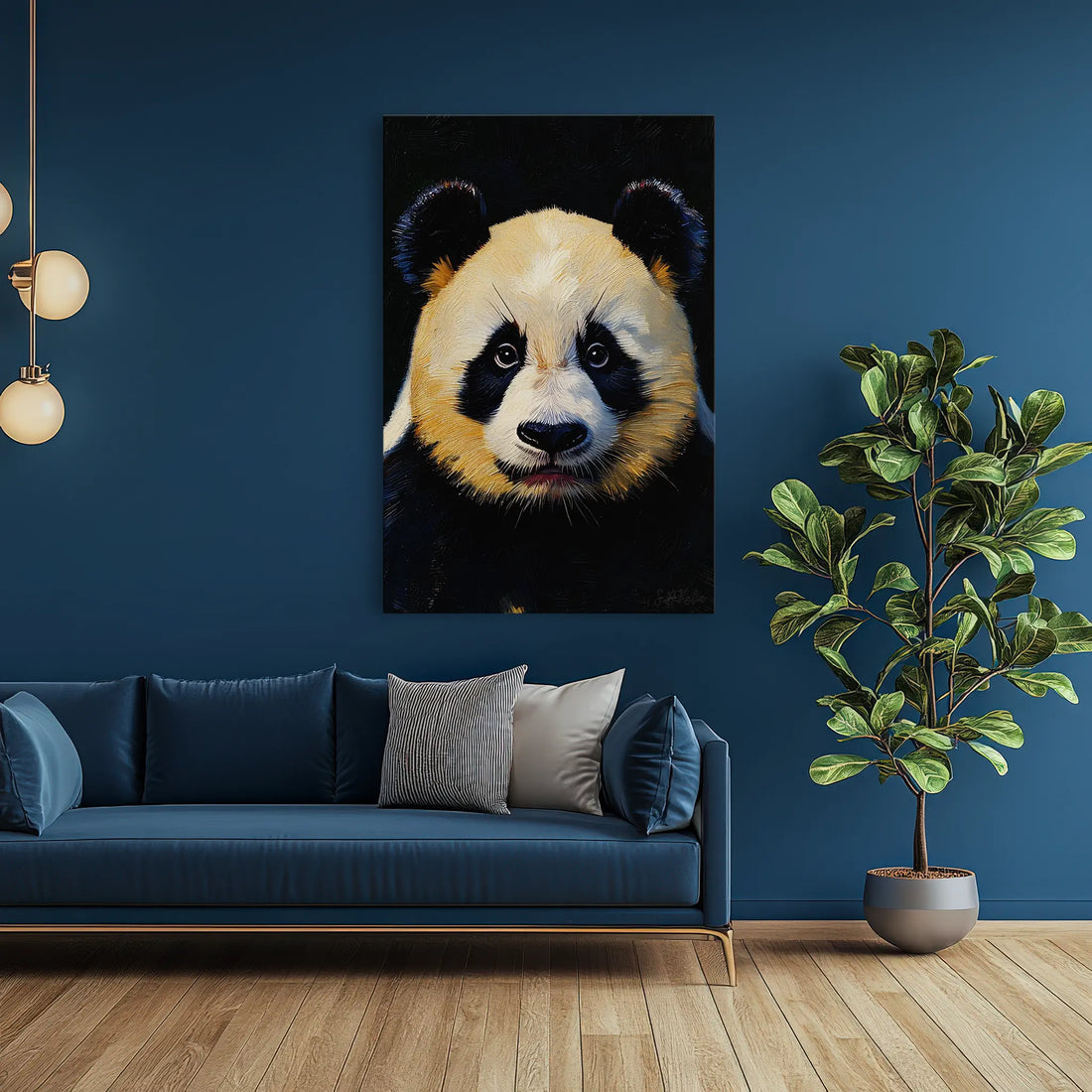 Gentle Guardian Panda Face Study Giclée Print 231017 Visual Wall Art AR2:3V Giclée Print