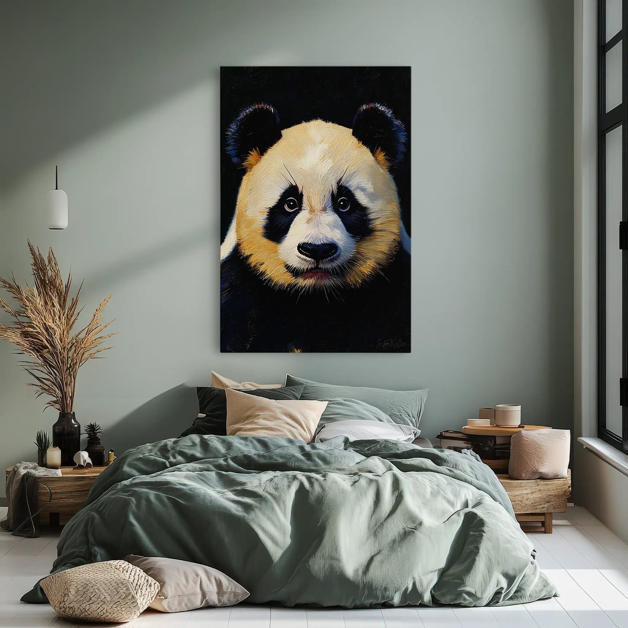 Gentle Guardian Panda Face Study Giclée Print 231017 Visual Wall Art AR2:3V Giclée Print