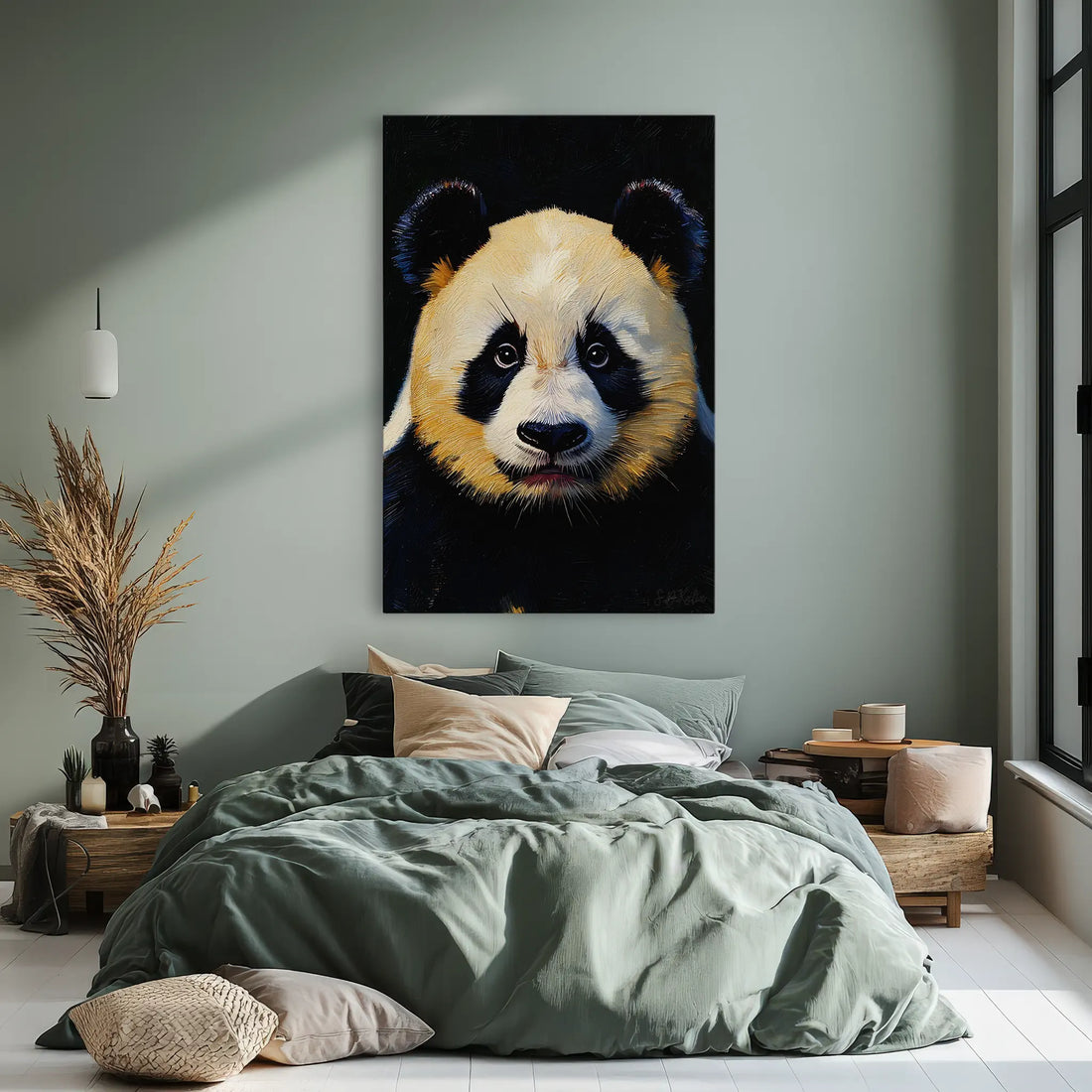 Gentle Guardian Panda Face Study Giclée Print 231017 Visual Wall Art AR2:3V Giclée Print