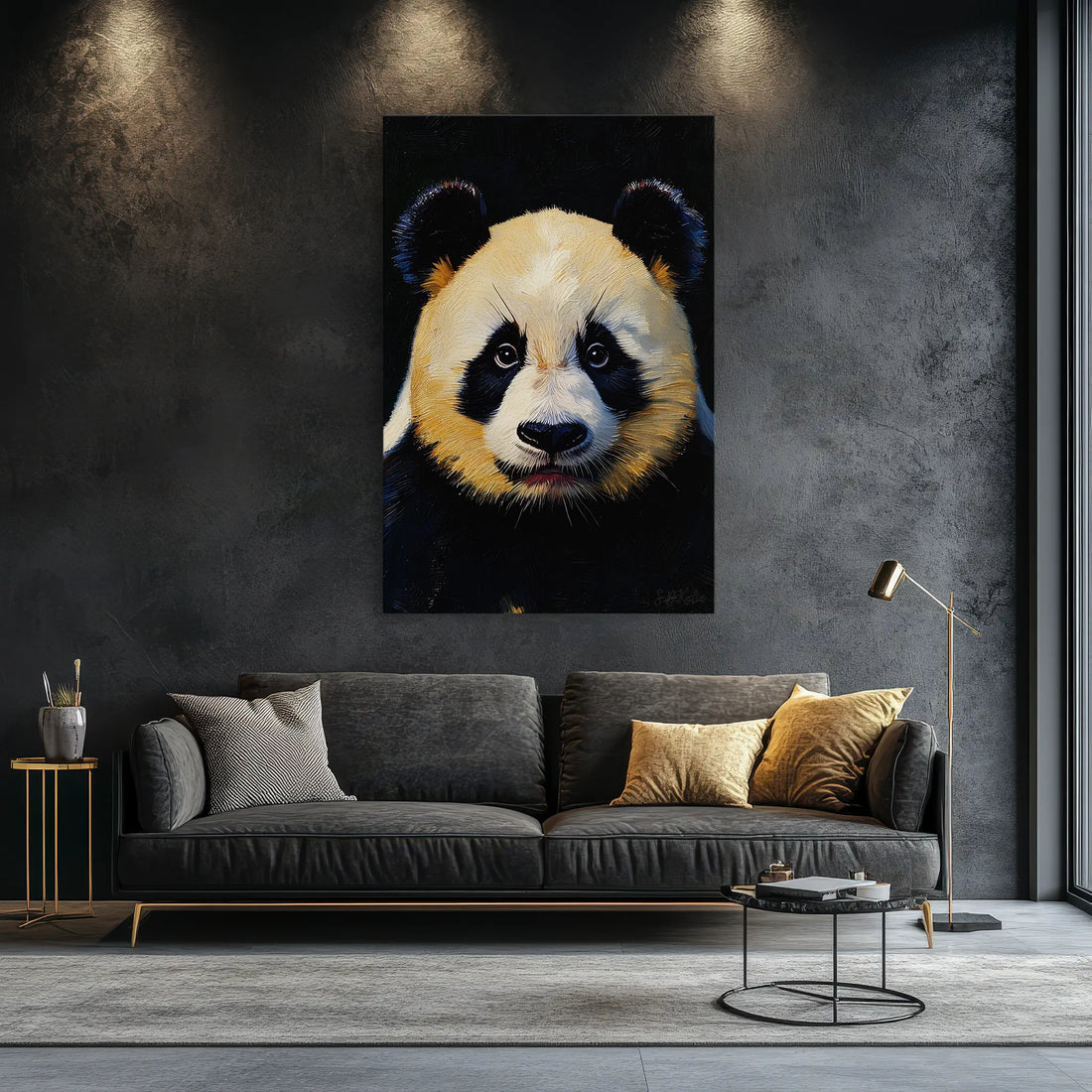 Gentle Guardian Panda Face Study Giclée Print 231017 Visual Wall Art AR2:3V Giclée Print