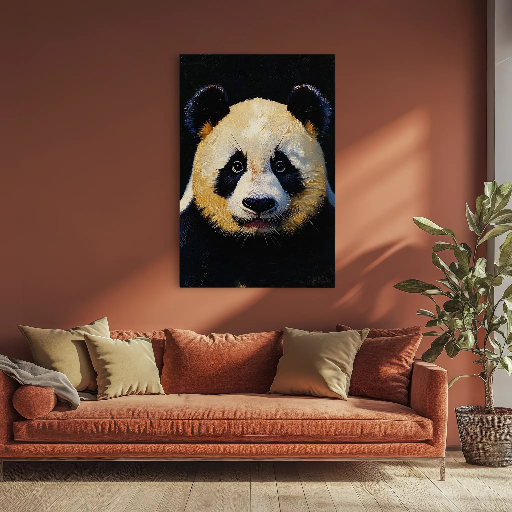 Gentle Guardian Panda Face Study Giclée Print 231017 Visual Wall Art AR2:3V Giclée Print