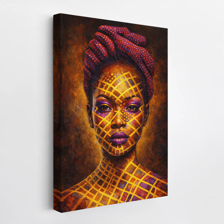 Gilded Lattice Queen in Violet Giclée Print 235007 Visual Wall Art AR2:3V Giclée Print