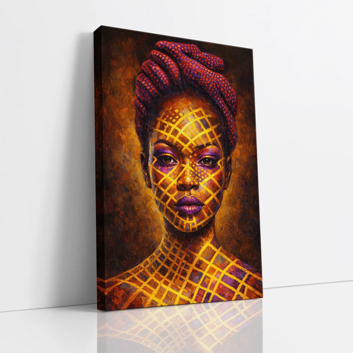 Gilded Lattice Queen in Violet Giclée Print 235007 Visual Wall Art AR2:3V Giclée Print