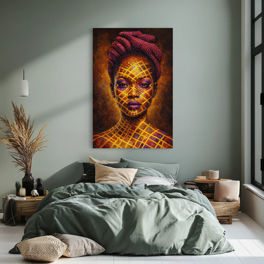 Gilded Lattice Queen in Violet Giclée Print 235007 Visual Wall Art AR2:3V Giclée Print