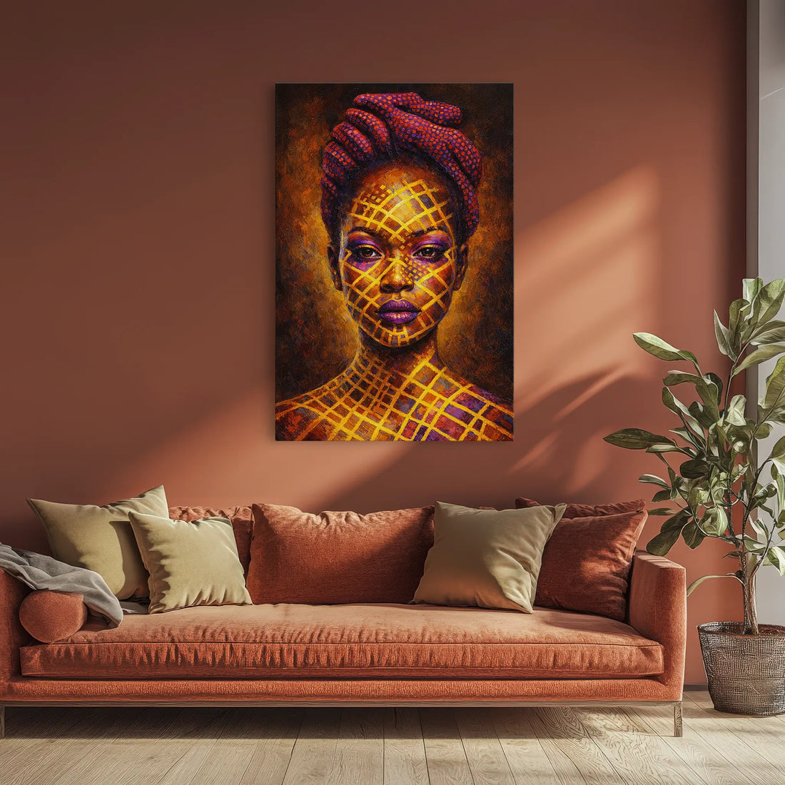 Gilded Lattice Queen in Violet Giclée Print 235007 Visual Wall Art AR2:3V Giclée Print