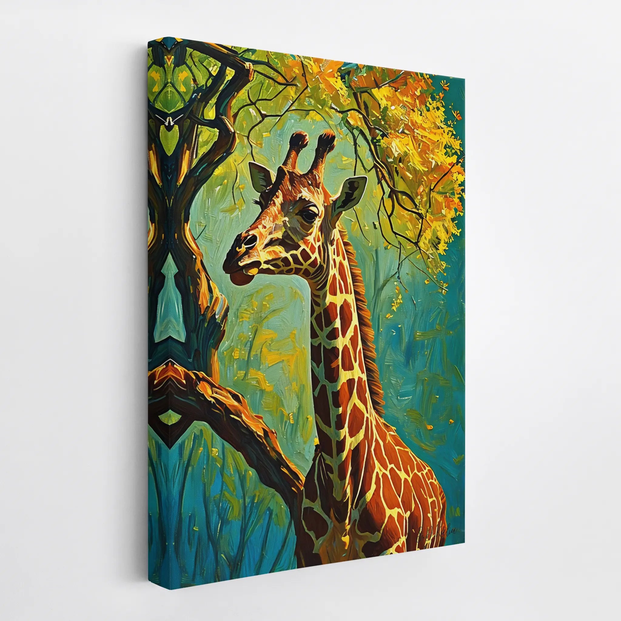 Giraffe Among Golden Leaves Giclée Print 231078 Visual Wall Art AR2:3V Giclée Print