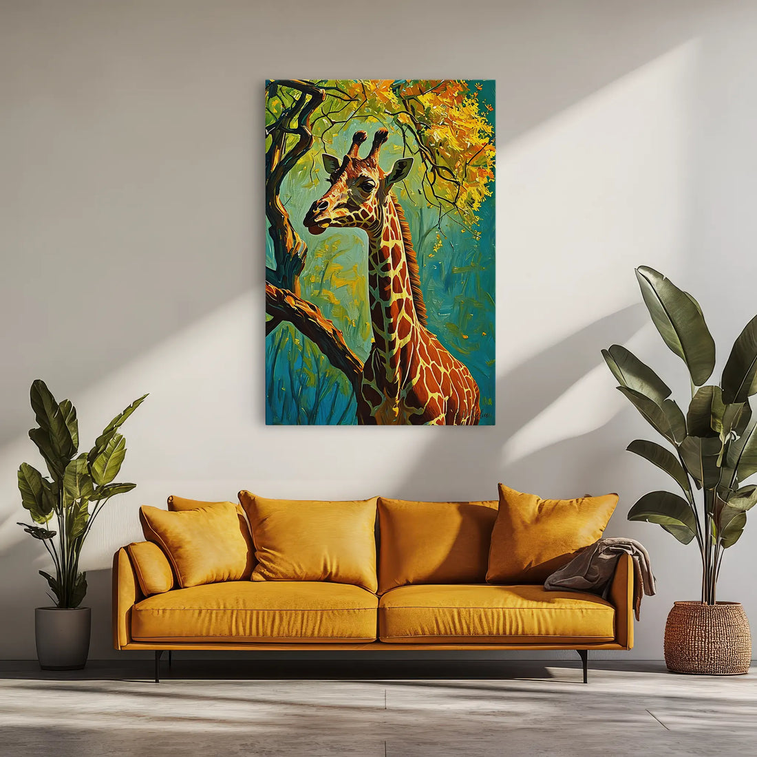 Giraffe Among Golden Leaves Giclée Print 231078 Visual Wall Art AR2:3V Giclée Print