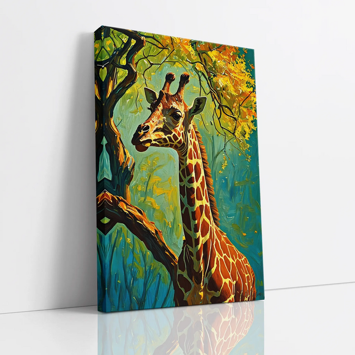 Giraffe Among Golden Leaves Giclée Print 231078 Visual Wall Art AR2:3V Giclée Print