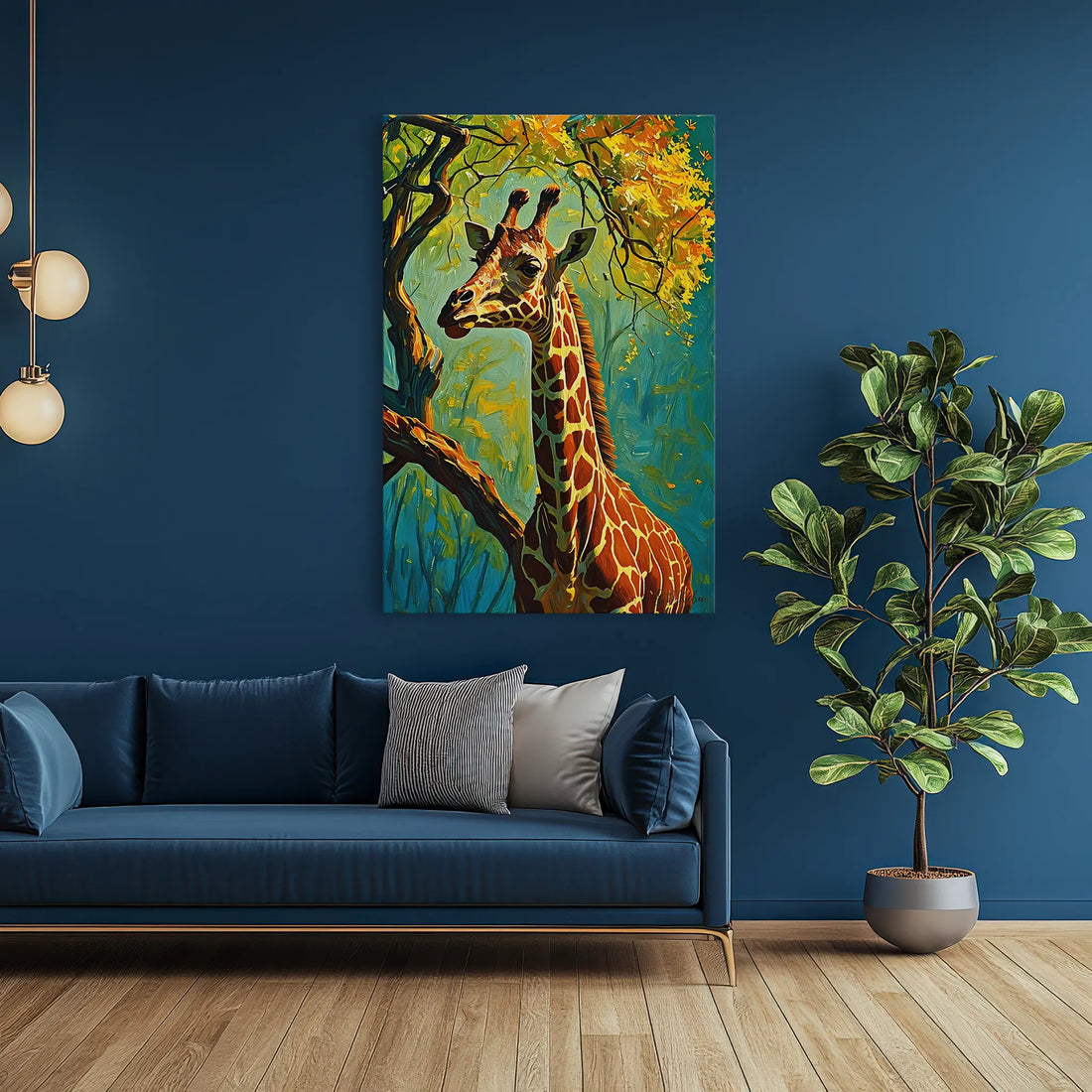 Giraffe Among Golden Leaves Giclée Print 231078 Visual Wall Art AR2:3V Giclée Print