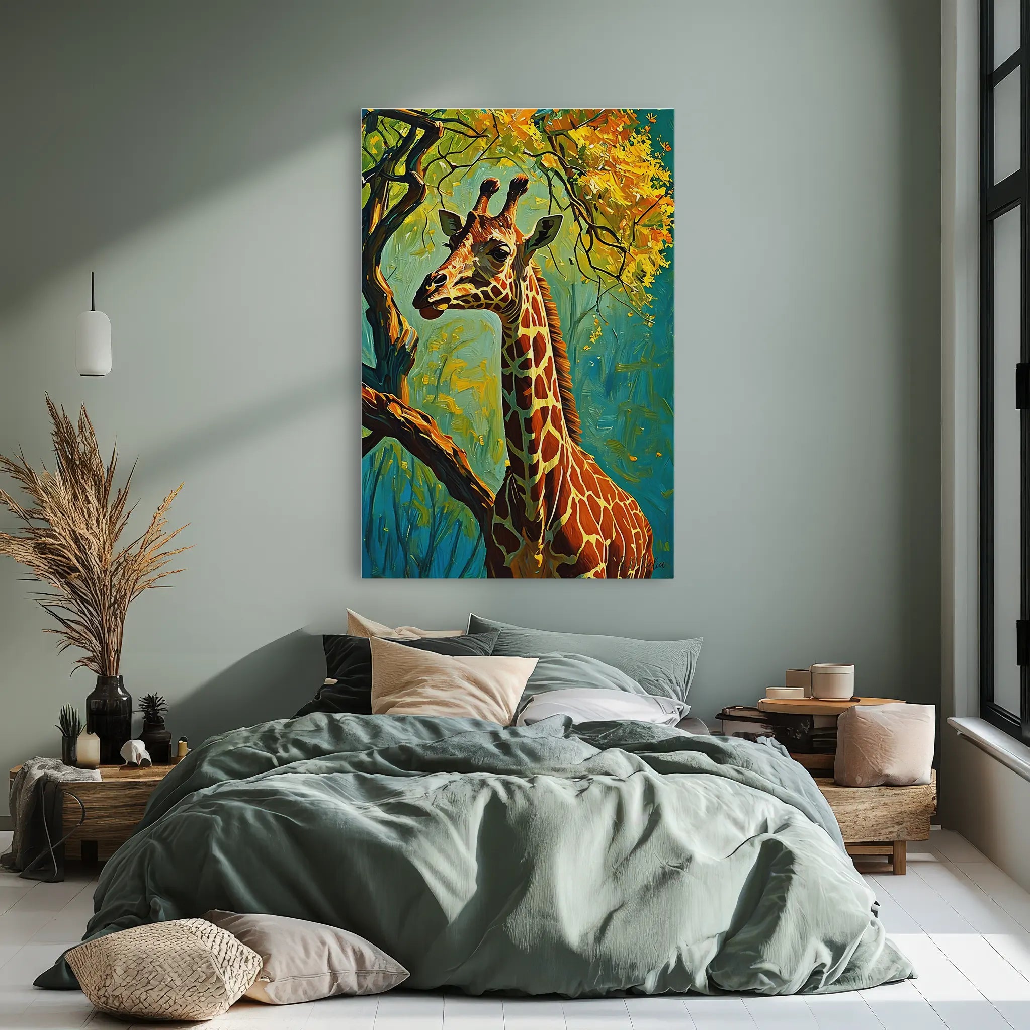 Giraffe Among Golden Leaves Giclée Print 231078 Visual Wall Art AR2:3V Giclée Print