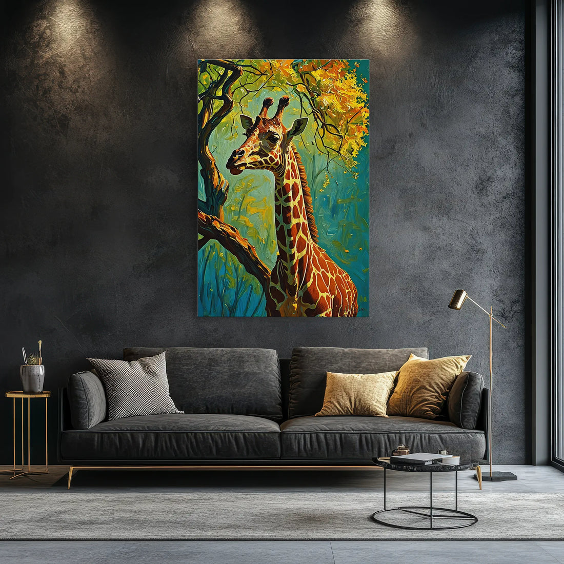 Giraffe Among Golden Leaves Giclée Print 231078 Visual Wall Art AR2:3V Giclée Print
