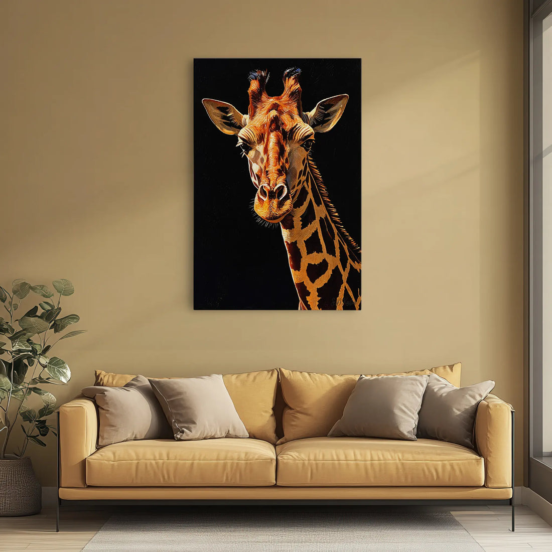 Giraffe in Midnight Light Giclée Print 231079 Visual Wall Art AR2:3V Giclée Print