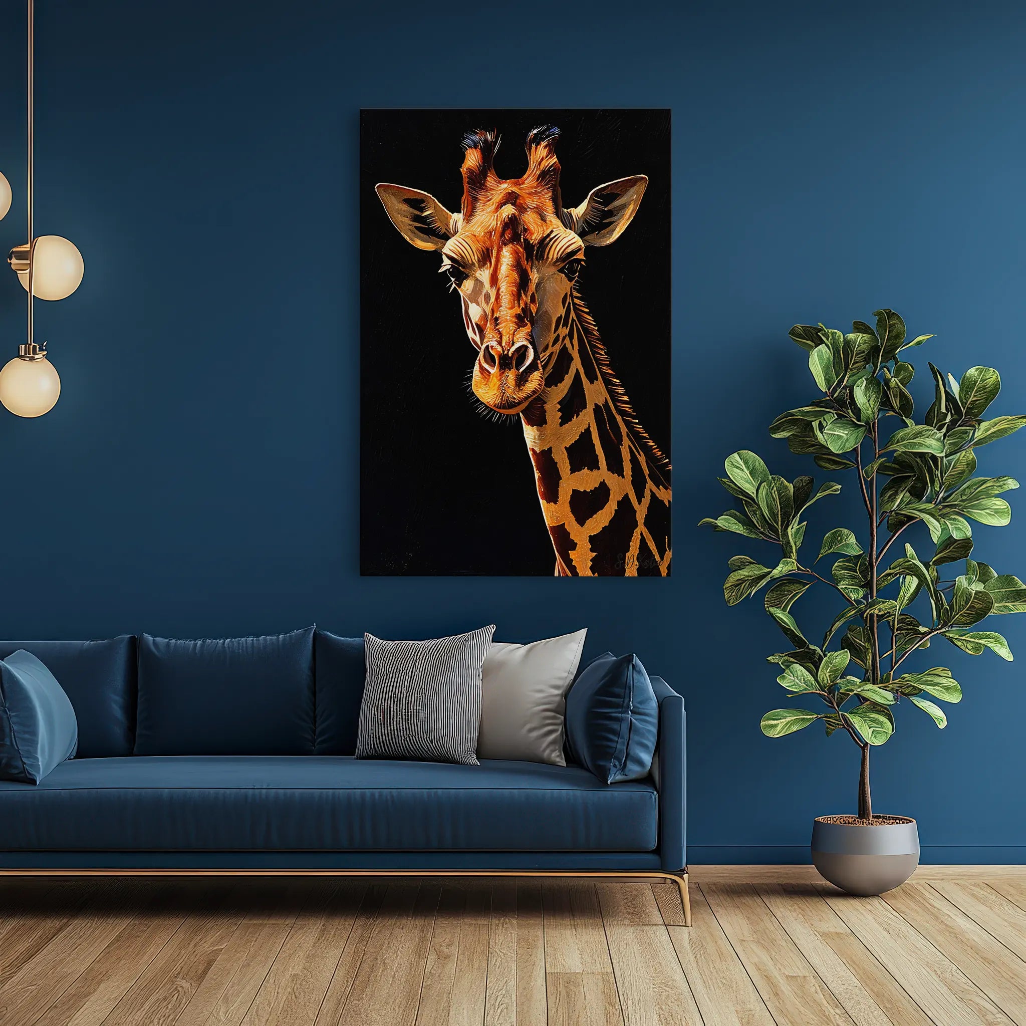 Giraffe in Midnight Light Giclée Print 231079 Visual Wall Art AR2:3V Giclée Print
