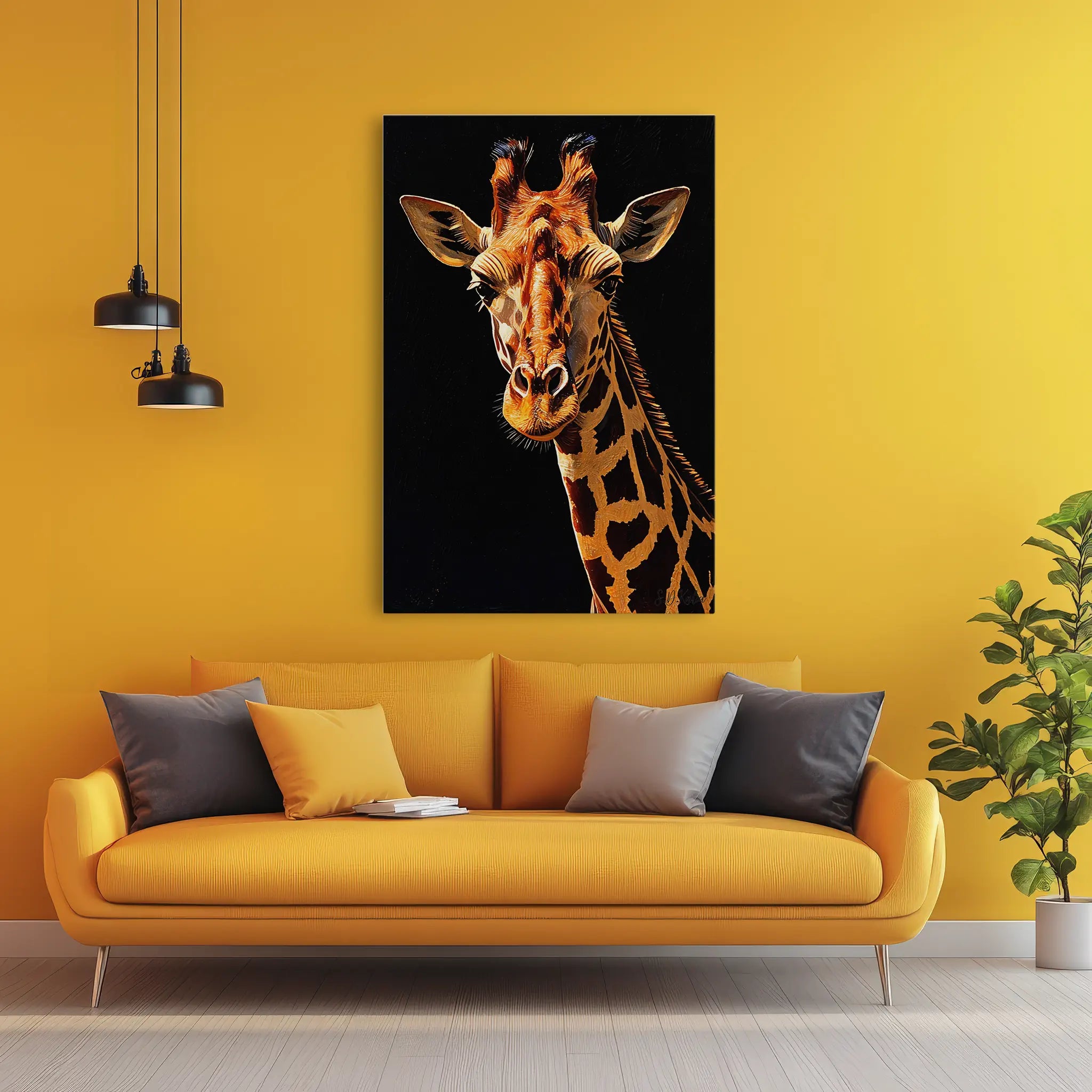 Giraffe in Midnight Light Giclée Print 231079 Visual Wall Art AR2:3V Giclée Print