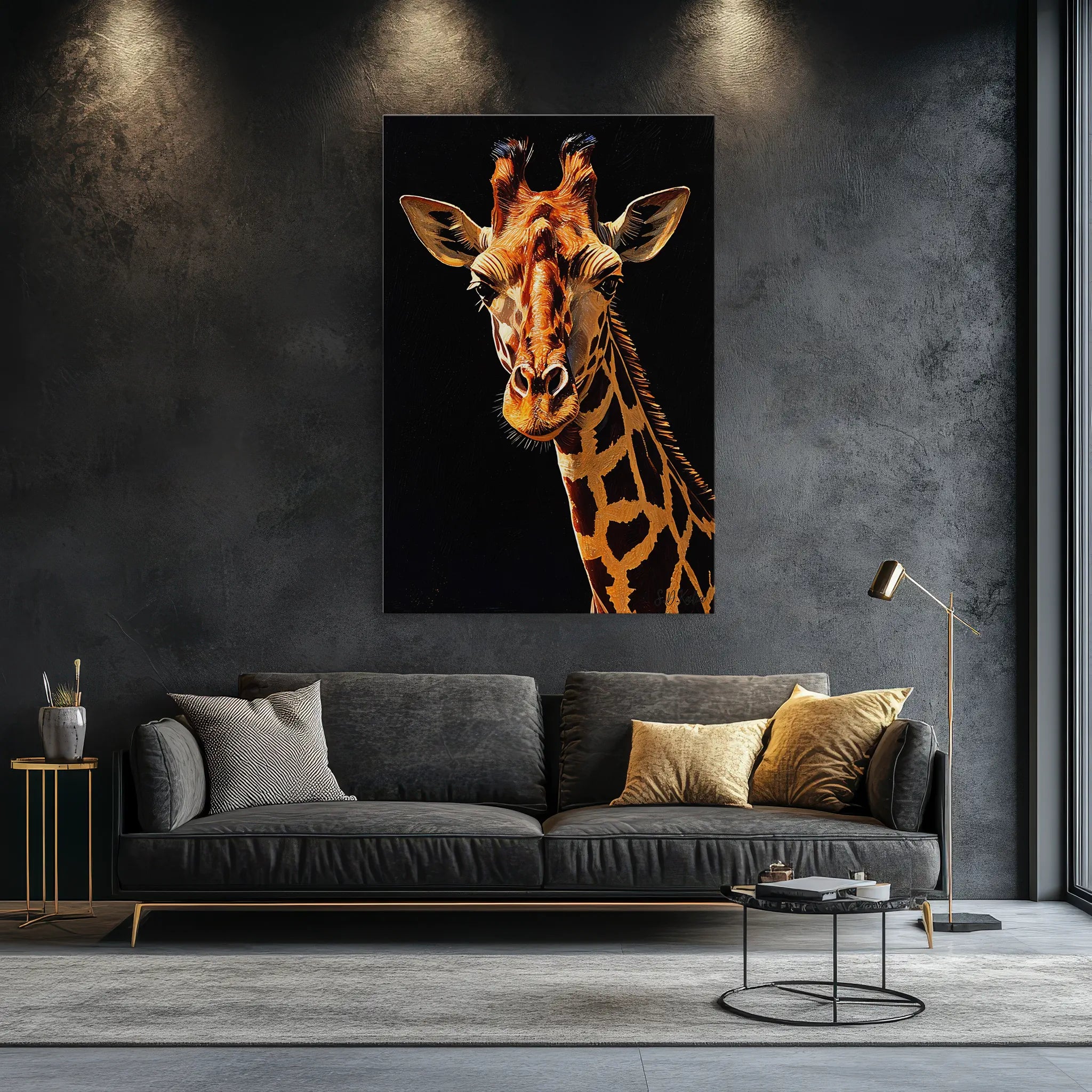 Giraffe in Midnight Light Giclée Print 231079 Visual Wall Art AR2:3V Giclée Print