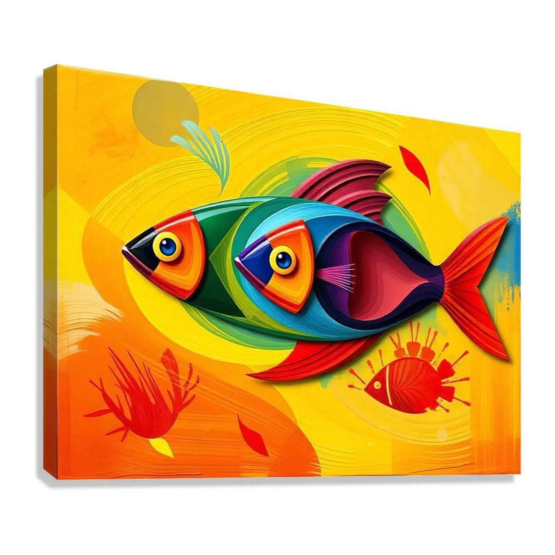 Glaring Fishes Giclée Print 43402 Giclée Stretched Canvas Print Visual Wall Art