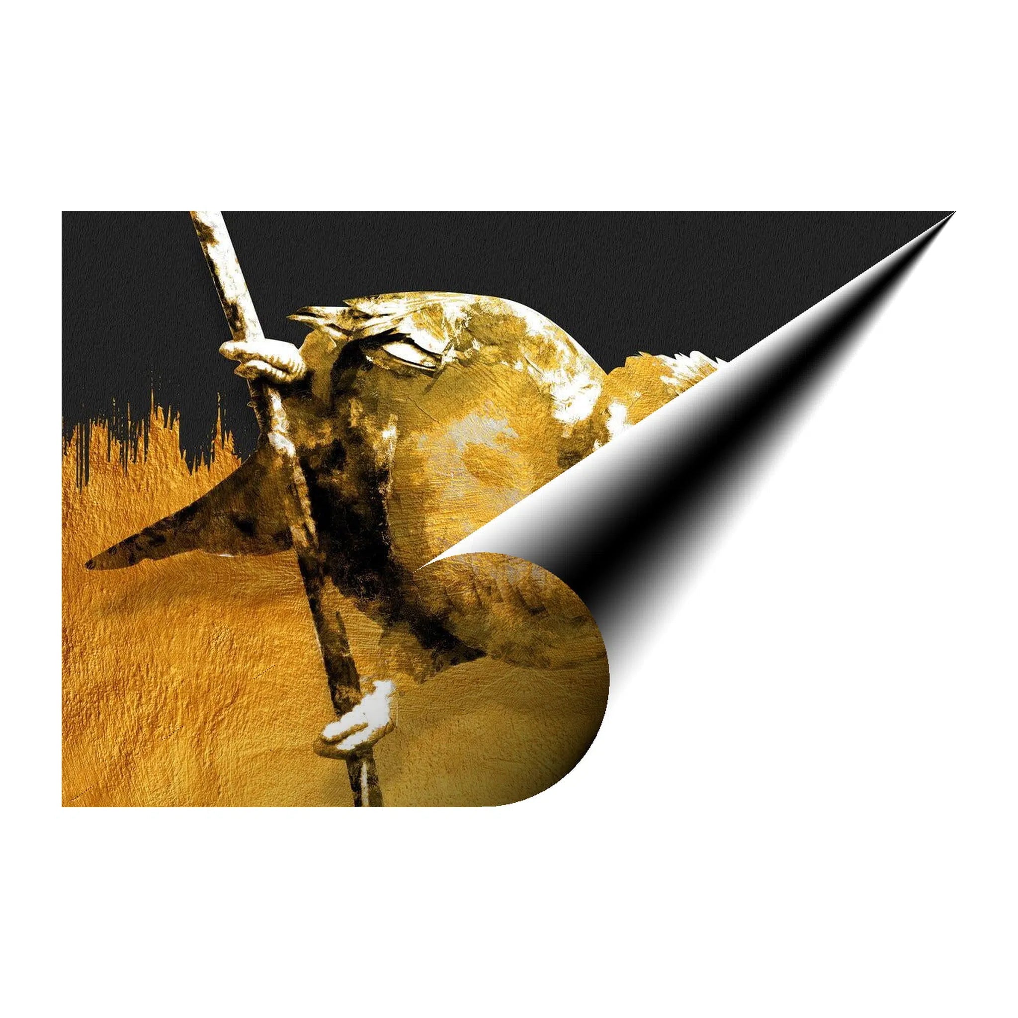 Gold Bird Giclée Print 32907 Giclée Rolled Canvas Print Visual Wall Art