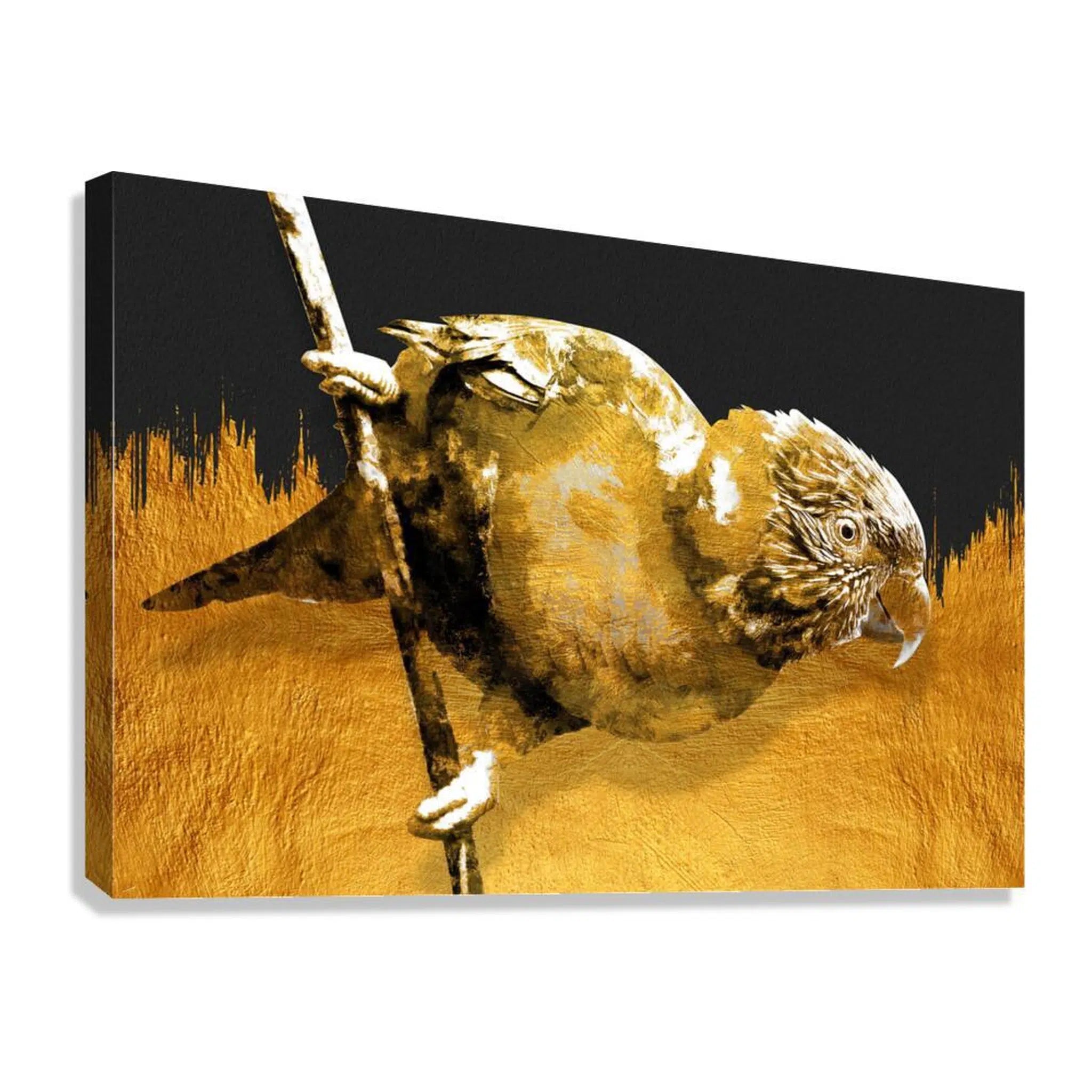 Gold Bird Giclée Print 32907 Giclée Stretched Canvas Print Visual Wall Art
