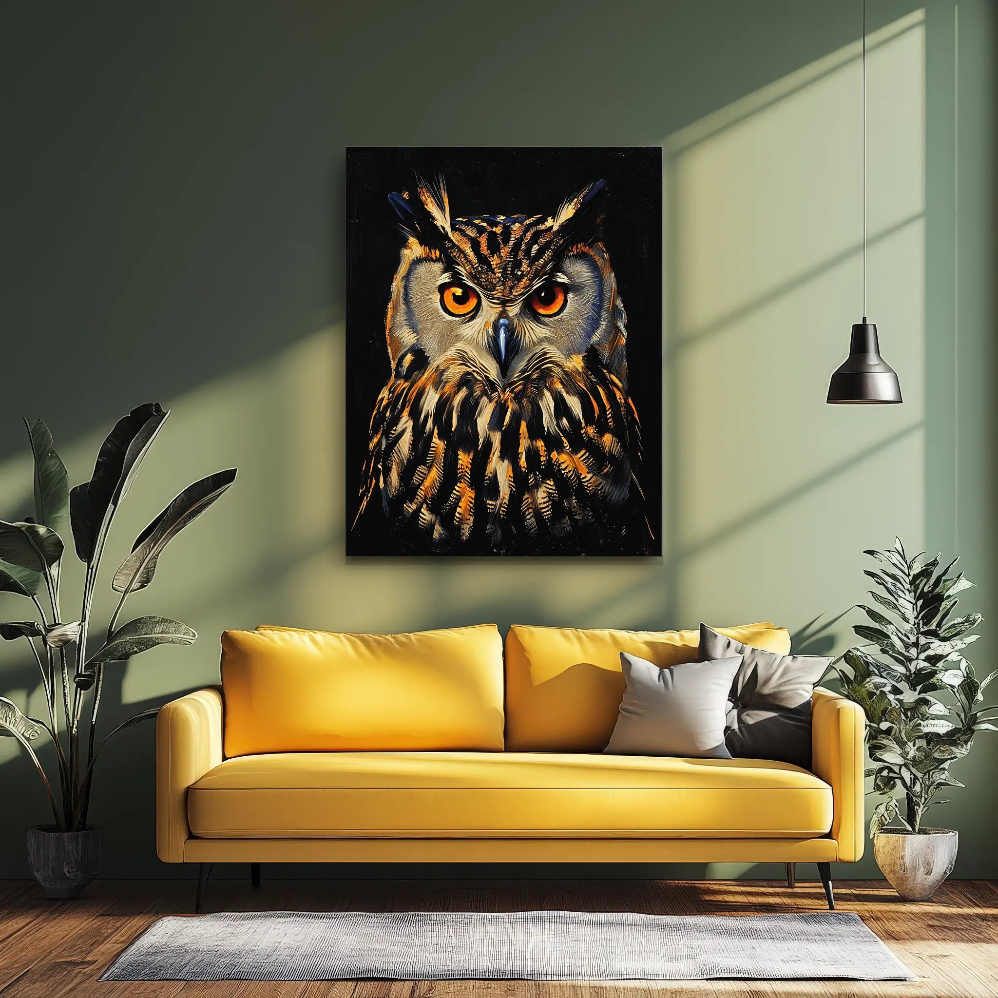 Golden Eye Guardian Owl Giclée Print 454620 Visual Wall Art AR3:4V-AR4:5V Giclée Print