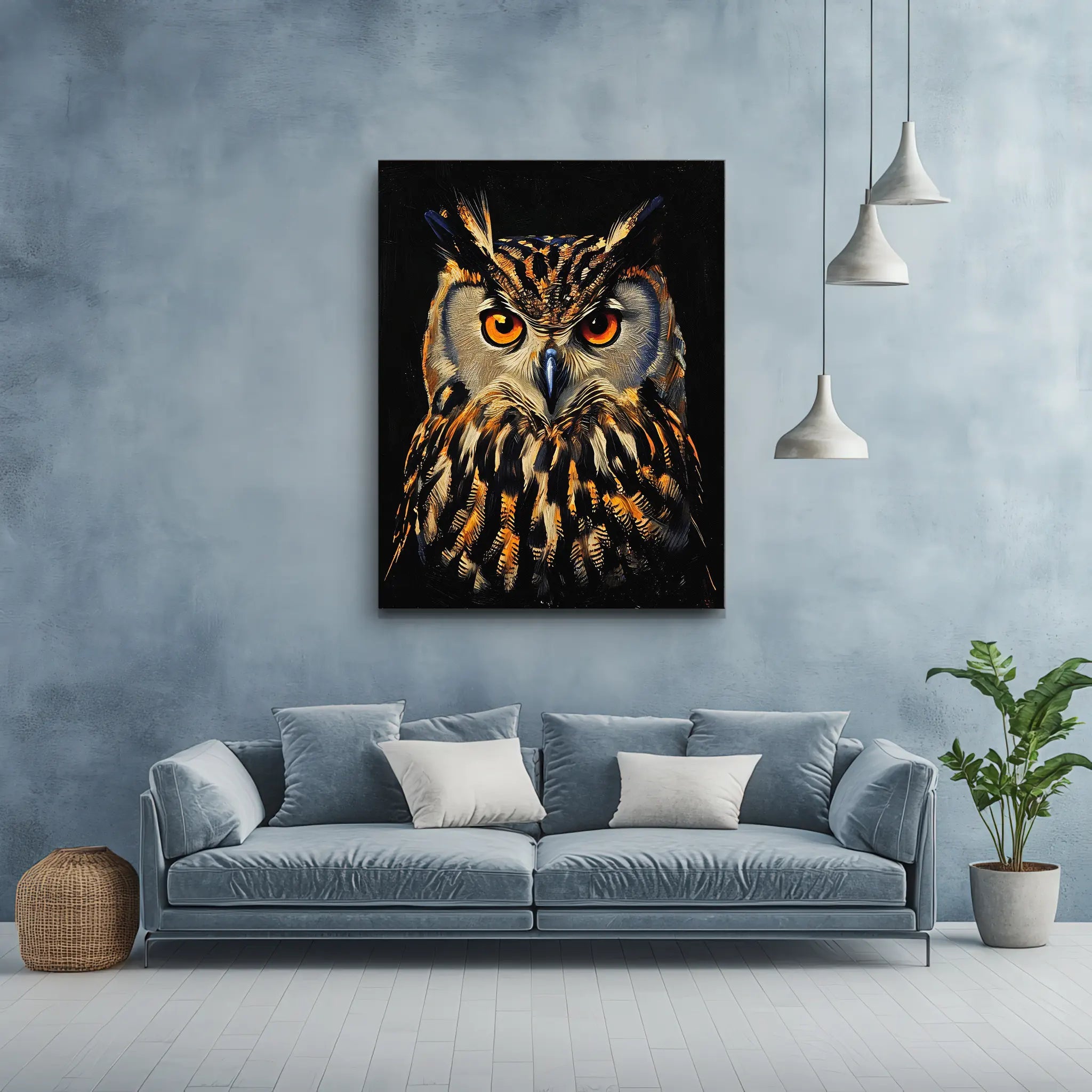 Golden Eye Guardian Owl Giclée Print 454620 Visual Wall Art AR3:4V-AR4:5V Giclée Print