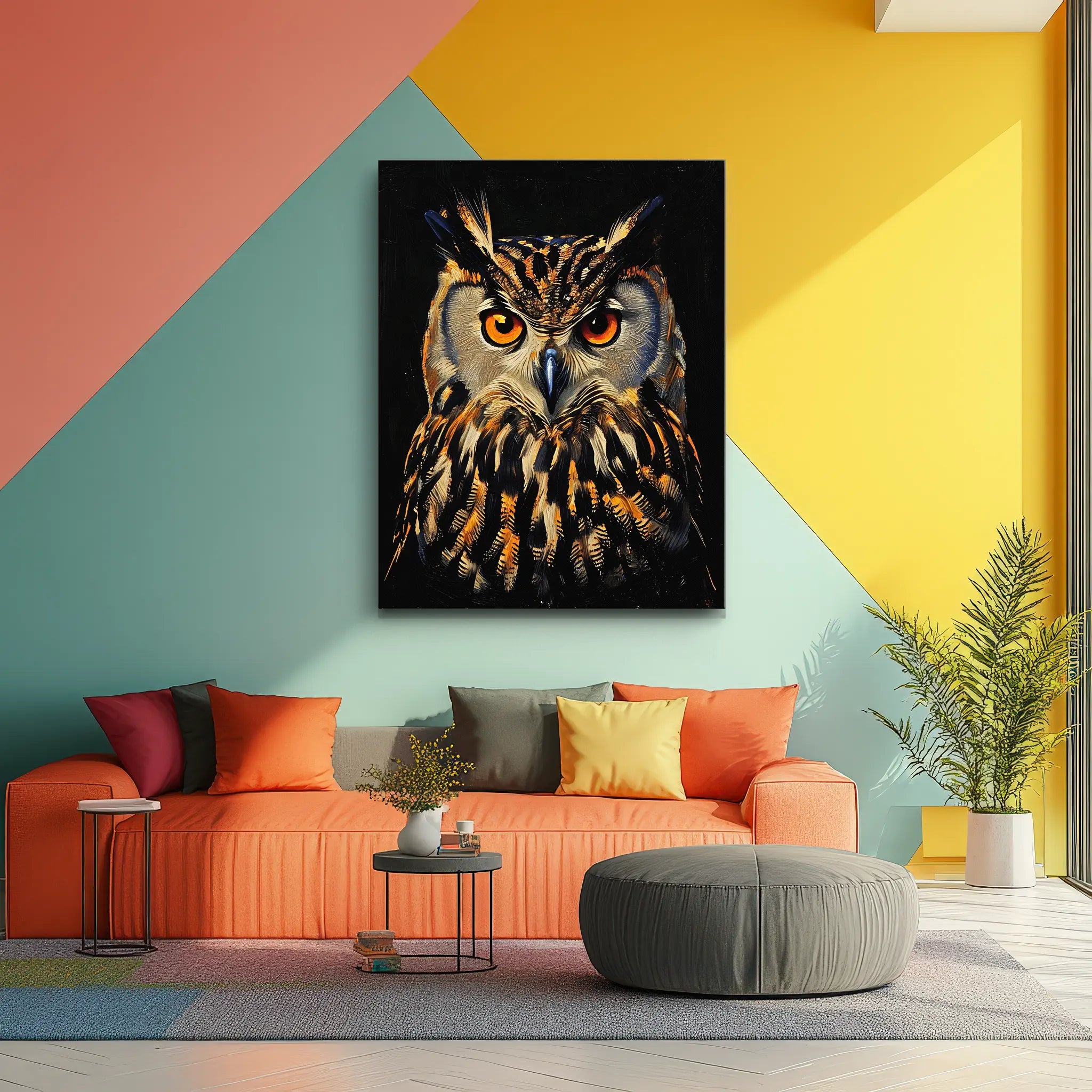 Golden Eye Guardian Owl Giclée Print 454620 Visual Wall Art AR3:4V-AR4:5V Giclée Print