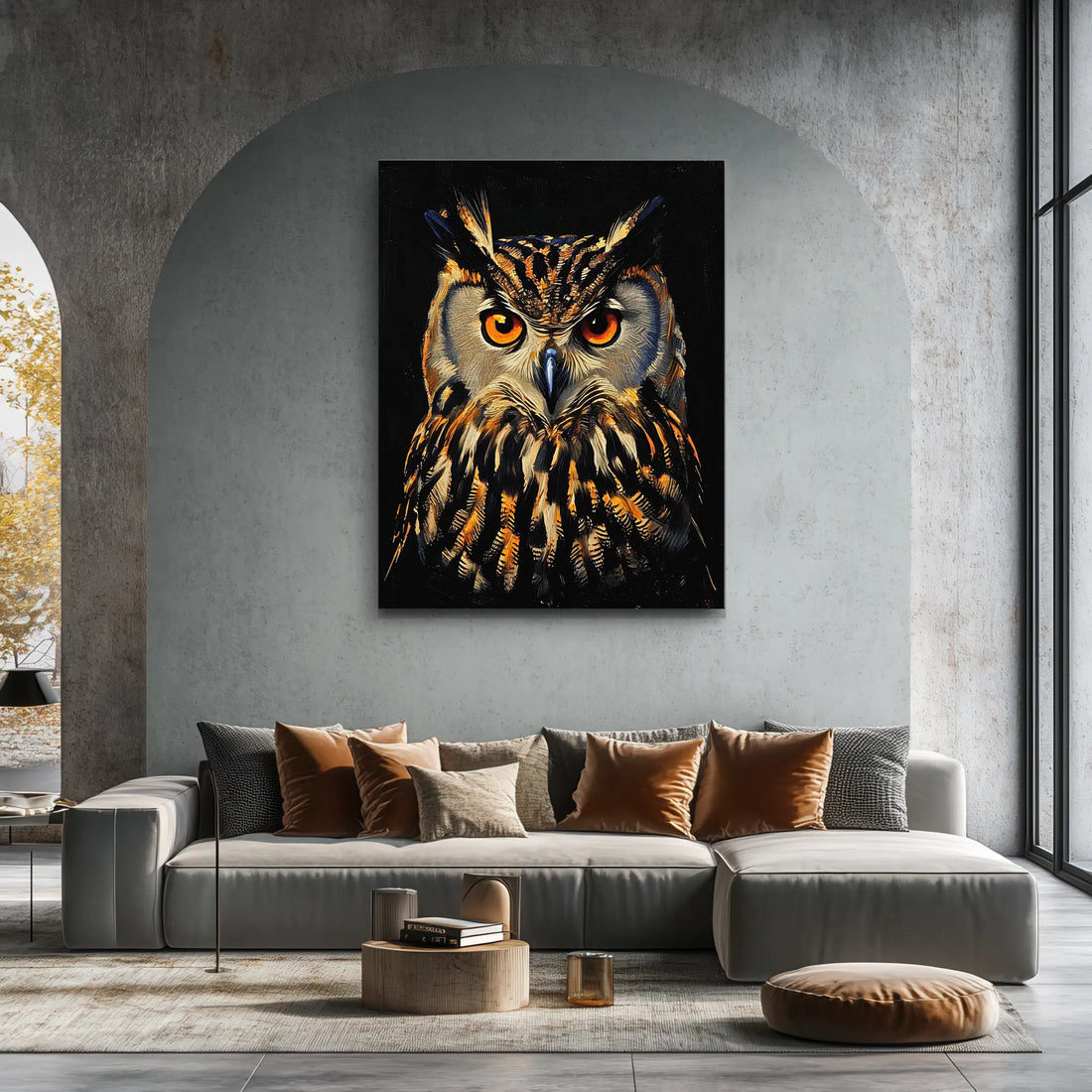 Golden Eye Guardian Owl Giclée Print 454620 Visual Wall Art AR3:4V-AR4:5V Giclée Print