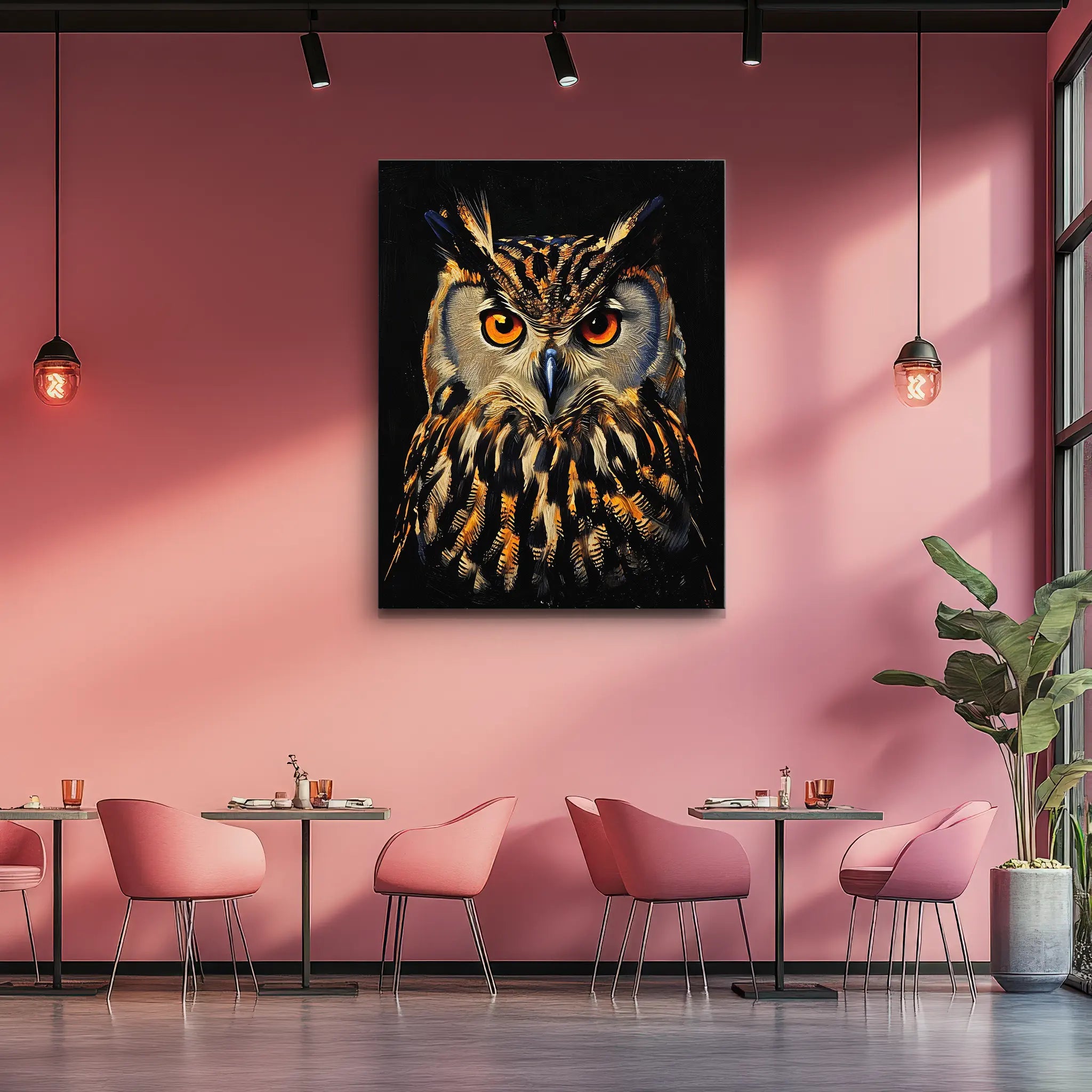 Golden Eye Guardian Owl Giclée Print 454620 Visual Wall Art AR3:4V-AR4:5V Giclée Print