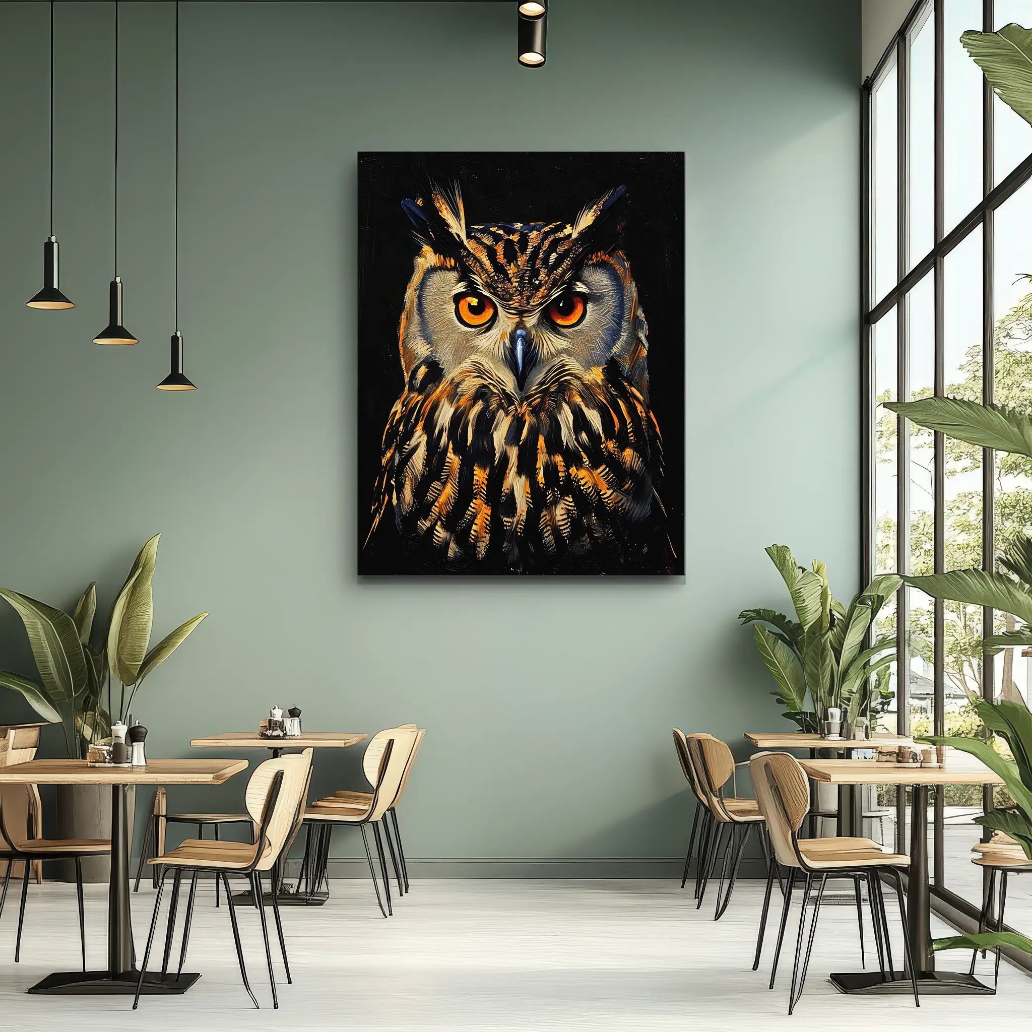 Golden Eye Guardian Owl Giclée Print 454620 Visual Wall Art AR3:4V-AR4:5V Giclée Print