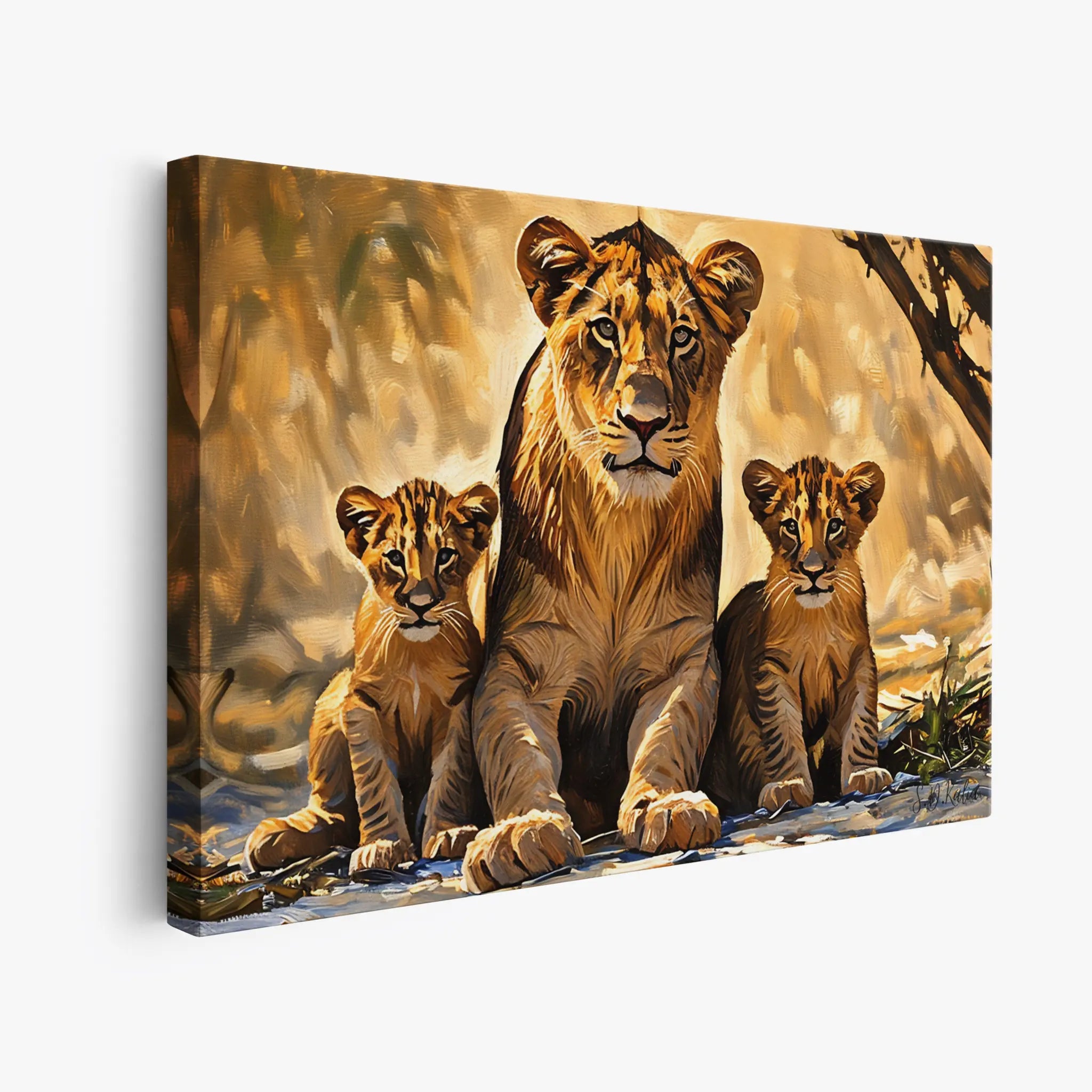 Golden Guard Lioness and Cubs Giclée Print 321018 Visual Wall Art AR3:2H Giclée Print