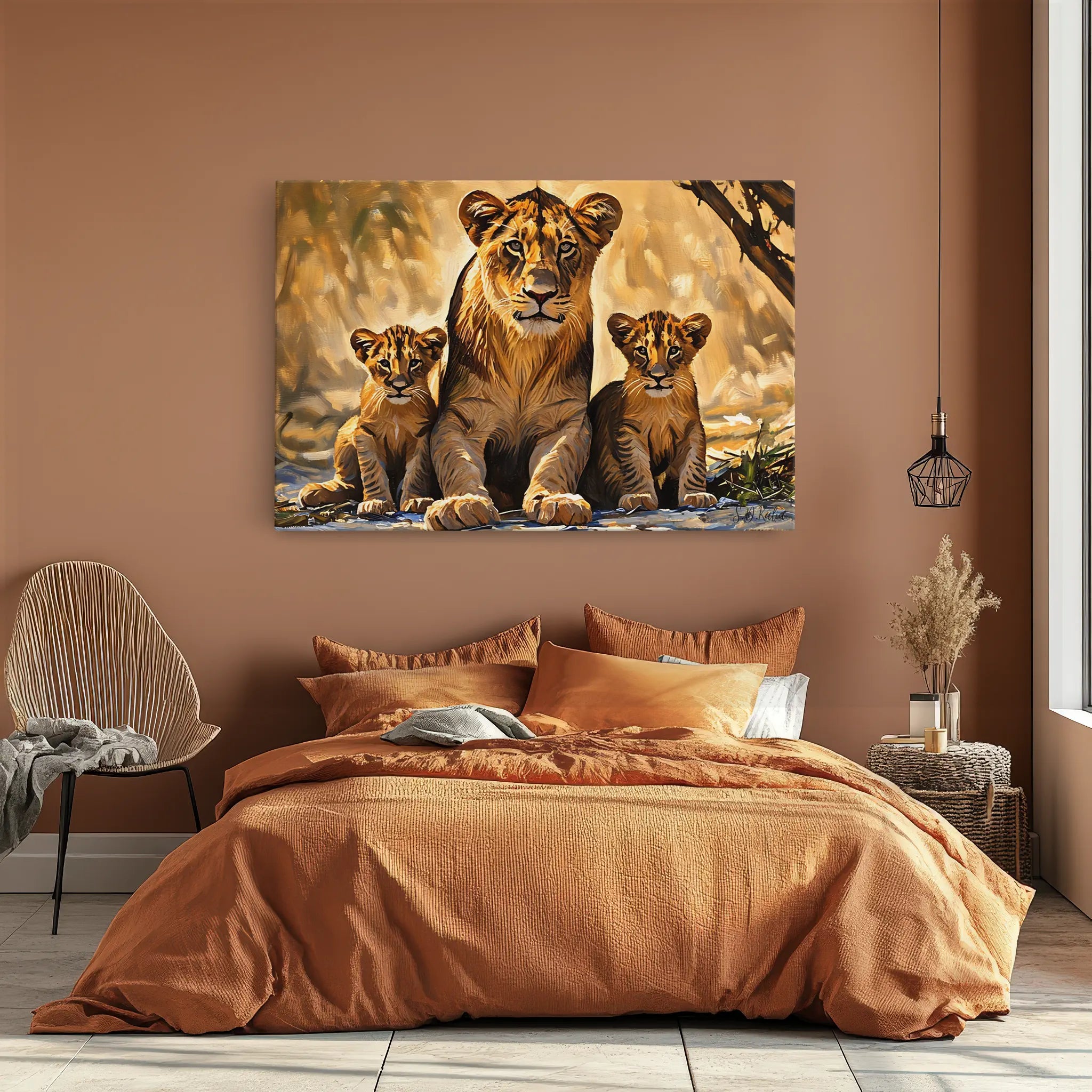 Golden Guard Lioness and Cubs Giclée Print 321018 Visual Wall Art AR3:2H Giclée Print
