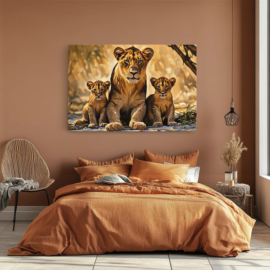 Golden Guard Lioness and Cubs Giclée Print 321018 Visual Wall Art AR3:2H Giclée Print