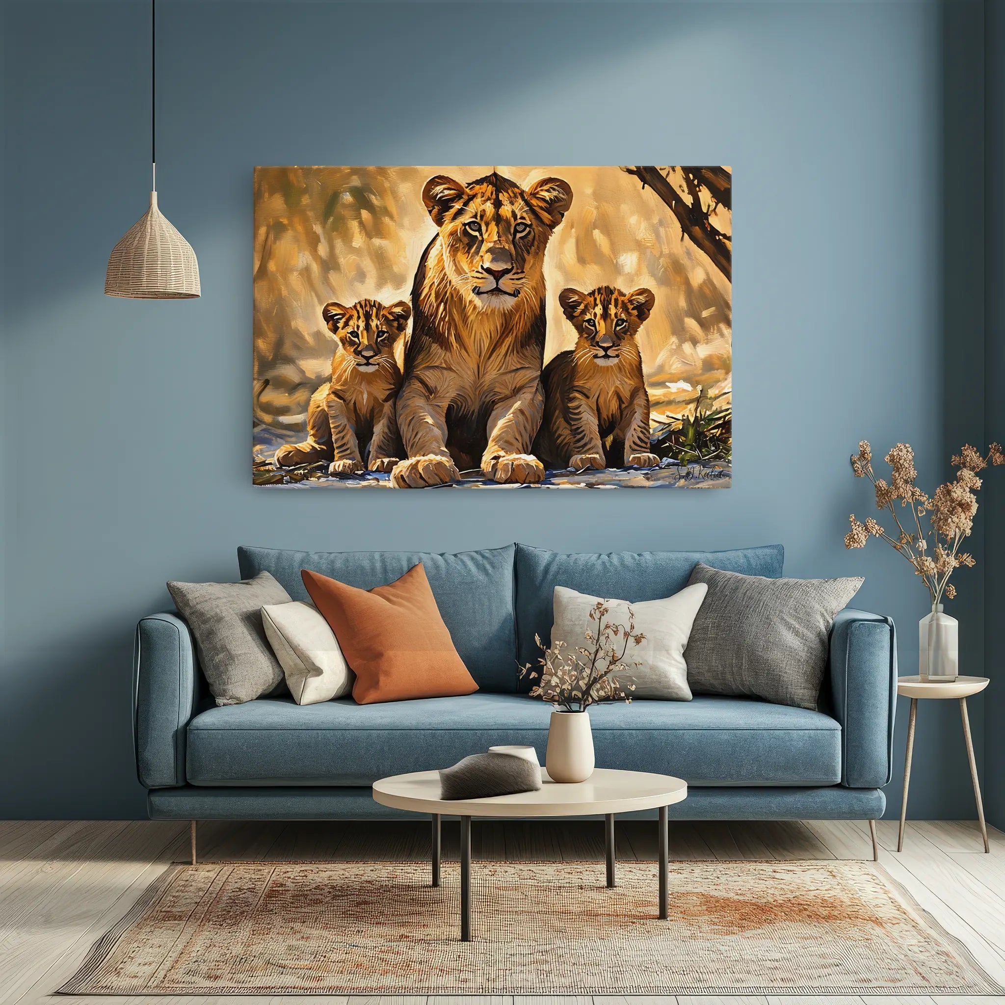 Golden Guard Lioness and Cubs Giclée Print 321018 Visual Wall Art AR3:2H Giclée Print