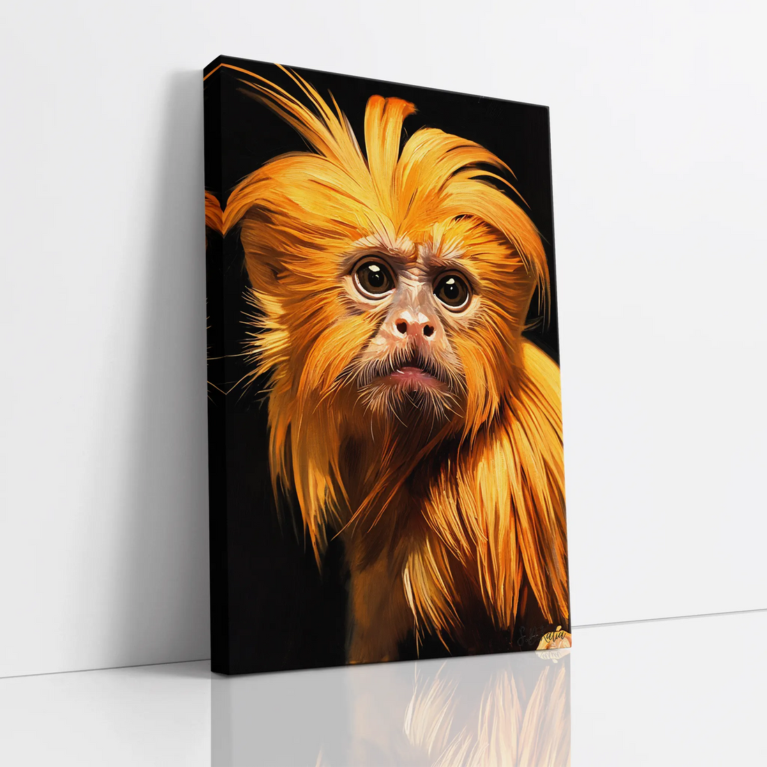 Golden Lion Tamarin Monkey Spotlight Giclée Print 231019 Visual Wall Art AR2:3V Giclée Print