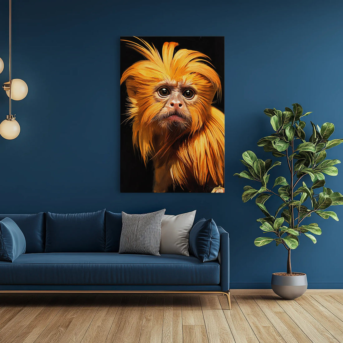 Golden Lion Tamarin Monkey Spotlight Giclée Print 231019 Visual Wall Art AR2:3V Giclée Print