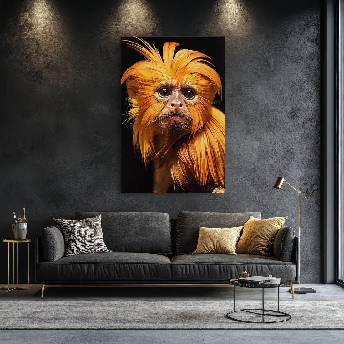 Golden Lion Tamarin Monkey Spotlight Giclée Print 231019 Visual Wall Art AR2:3V Giclée Print