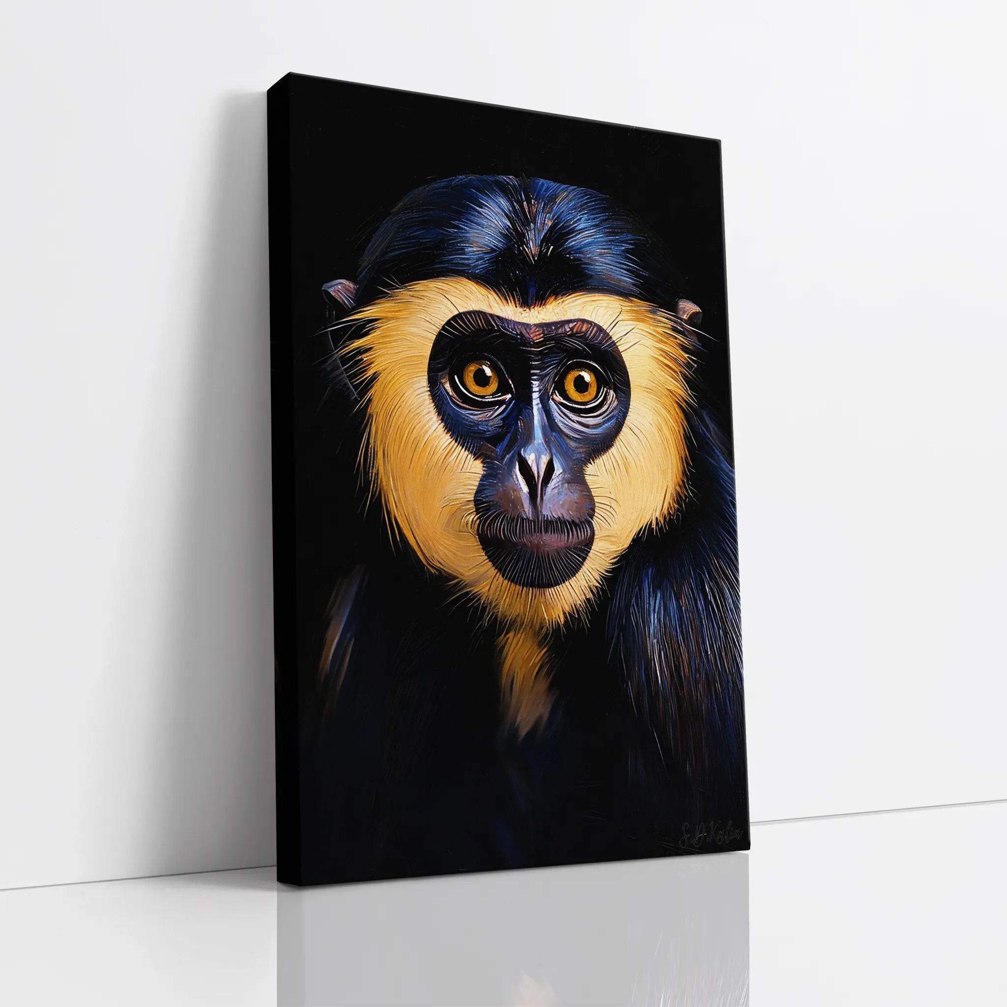 Golden-Masked Monkey Gaze Giclée Print 231018 Visual Wall Art AR2:3V Giclée Print