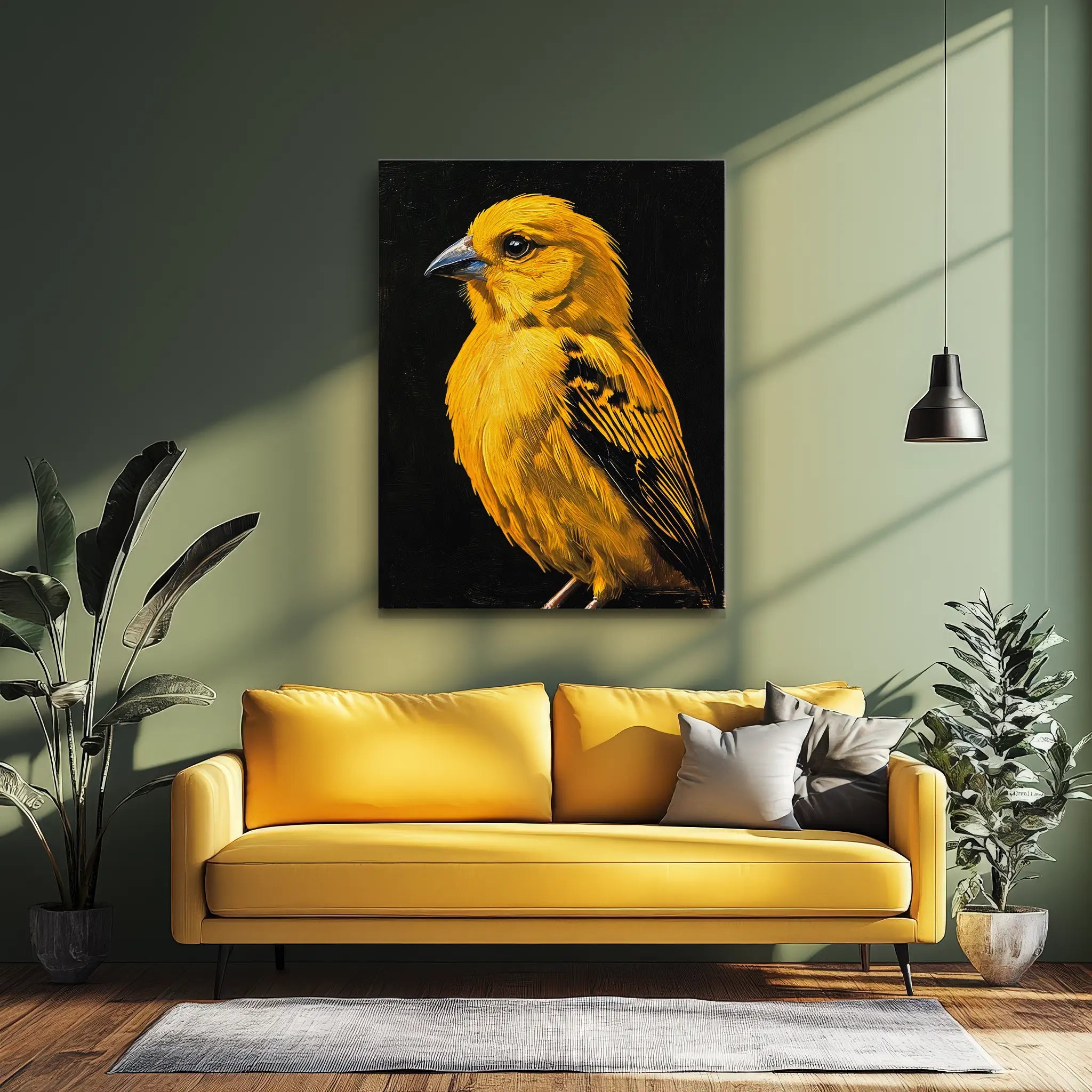 Golden Melody Bird Giclée Print 454621 Visual Wall Art AR3:4V-AR4:5V Giclée Print