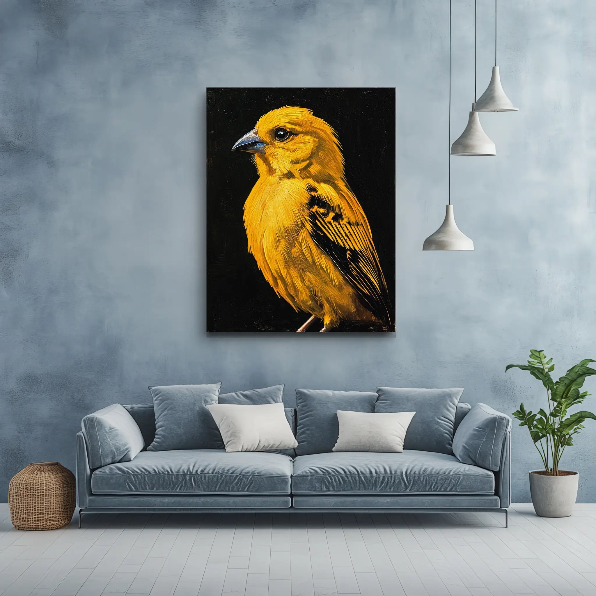 Golden Melody Bird Giclée Print 454621 Visual Wall Art AR3:4V-AR4:5V Giclée Print