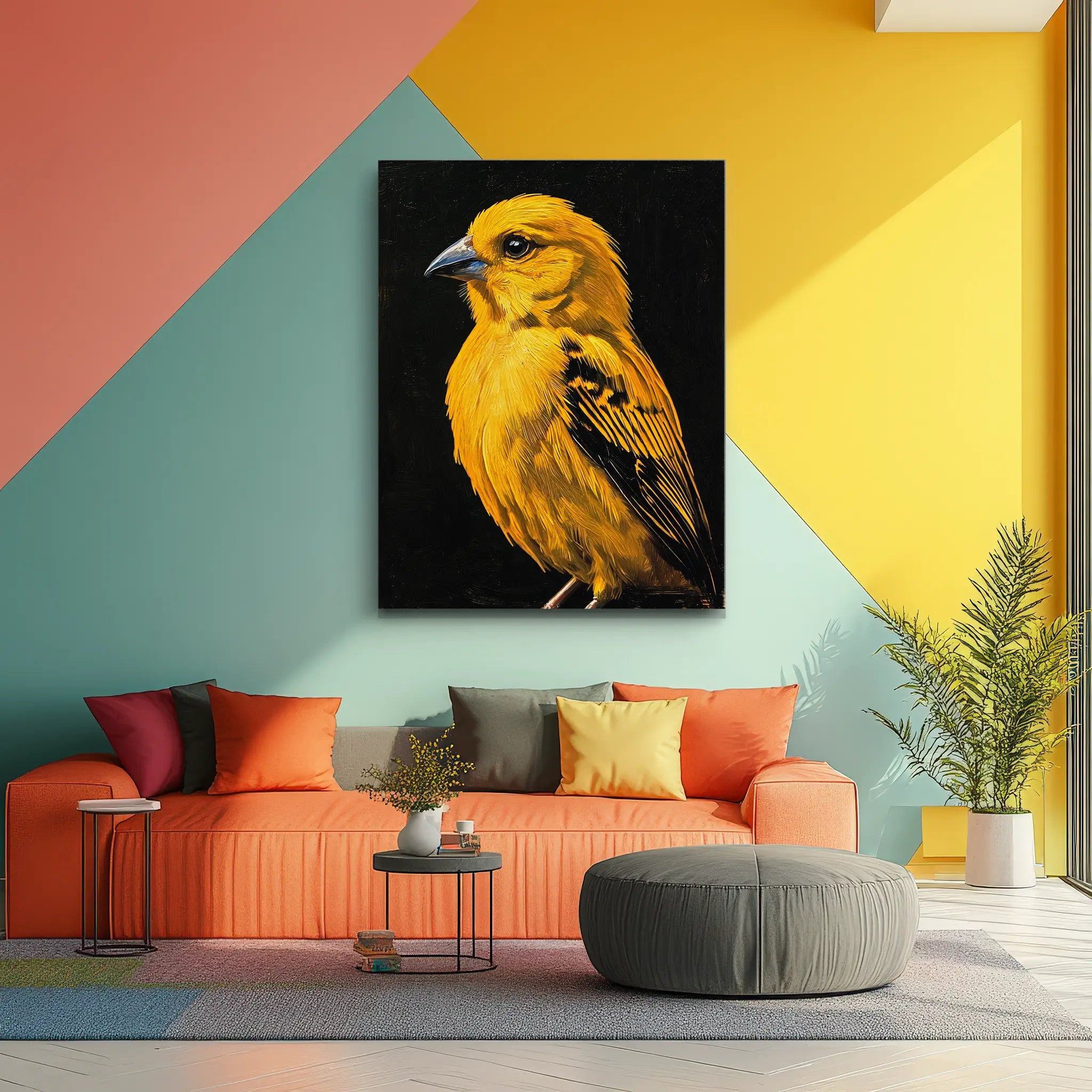 Golden Melody Bird Giclée Print 454621 Visual Wall Art AR3:4V-AR4:5V Giclée Print