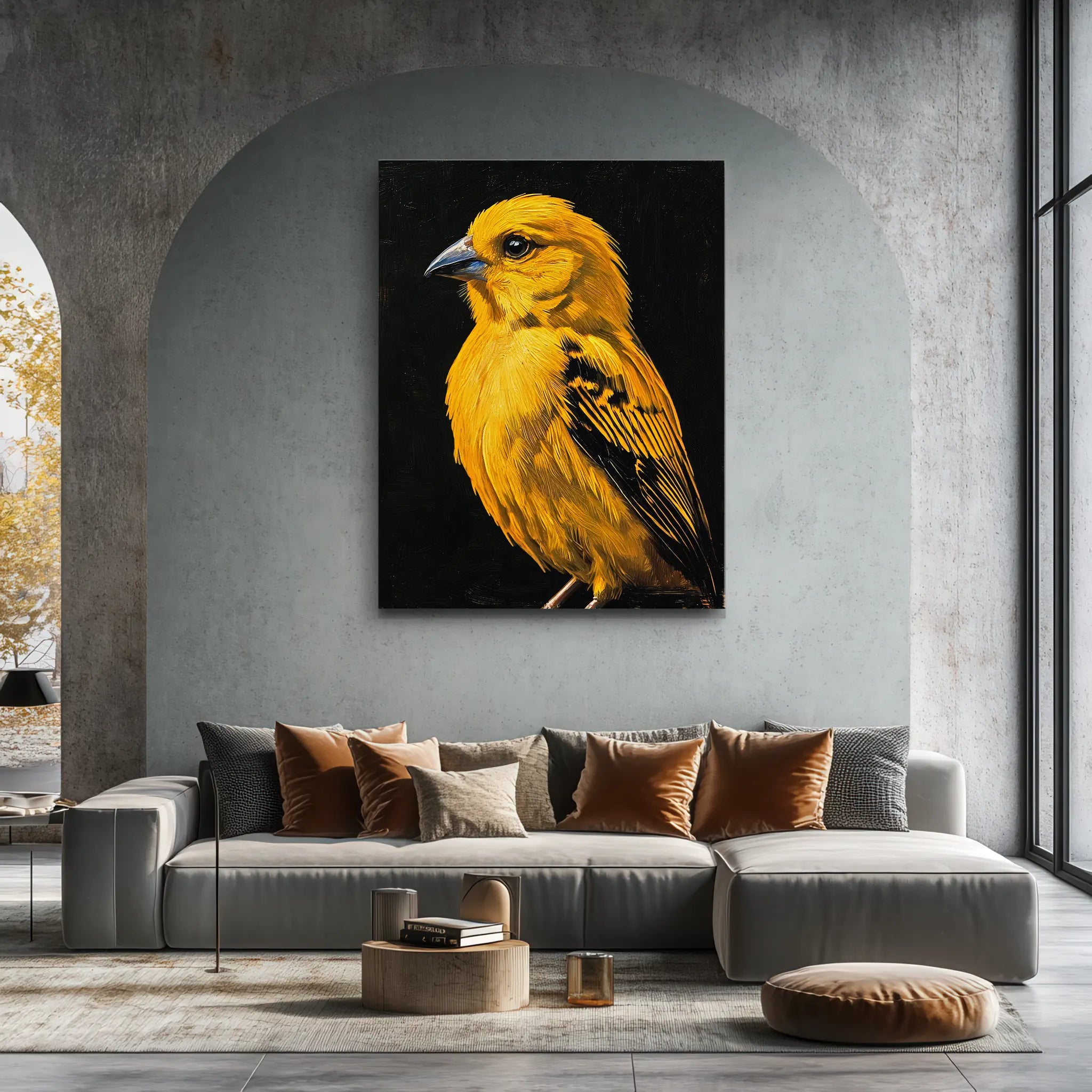 Golden Melody Bird Giclée Print 454621 Visual Wall Art AR3:4V-AR4:5V Giclée Print