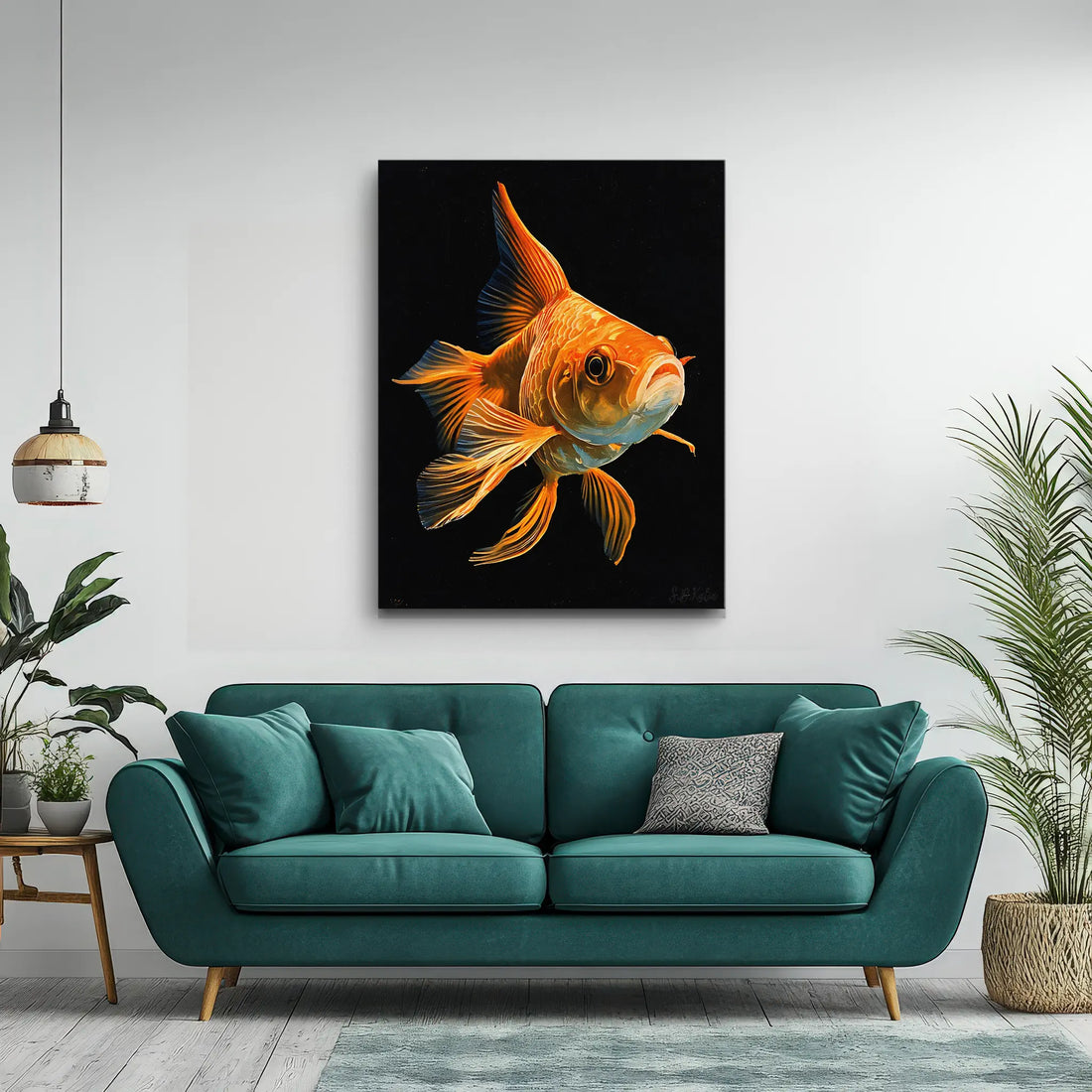Golden Ornamental Fish Giclée Print 451012 Visual Wall Art AR3:4V-AR4:5V Giclée Print