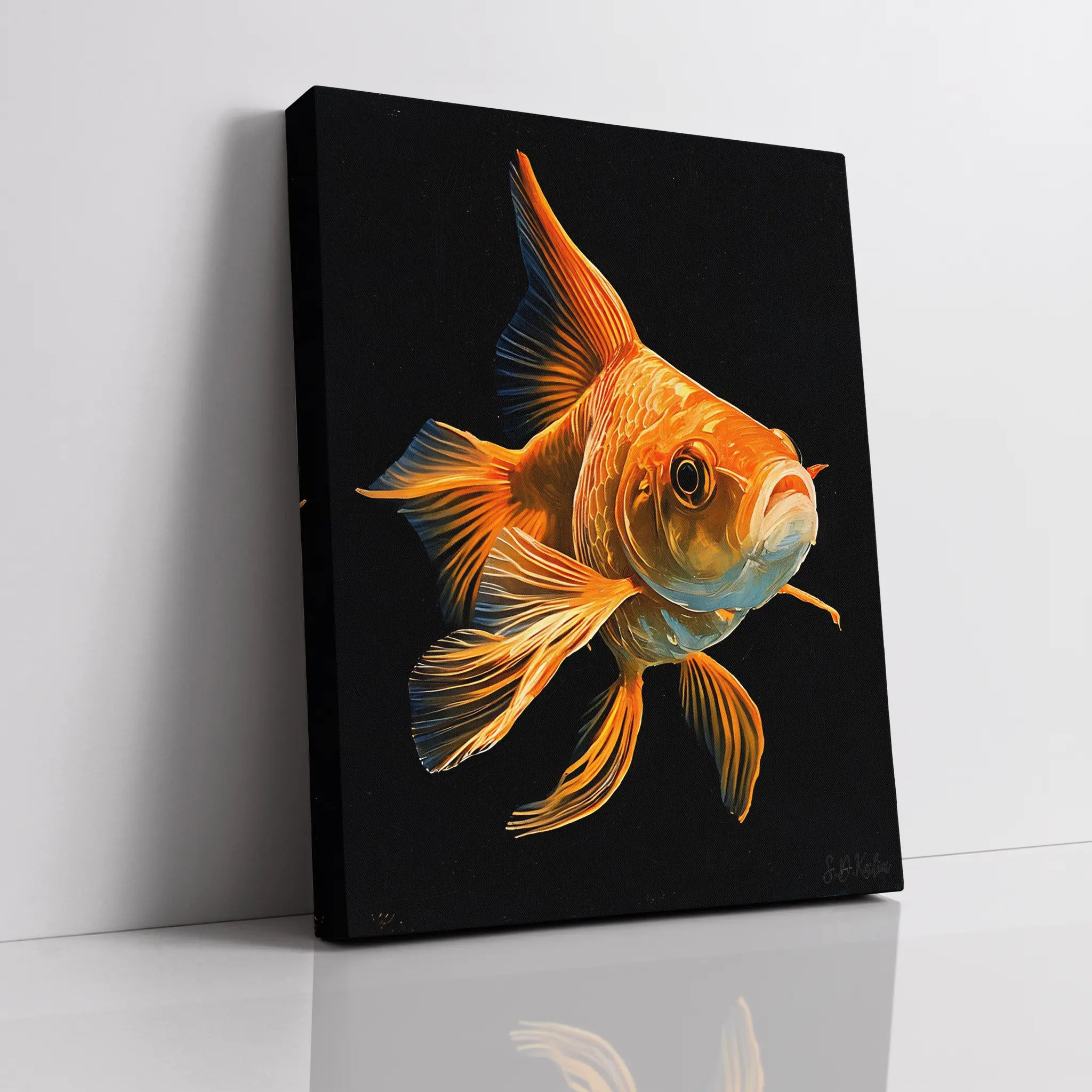 Golden Ornamental Fish Giclée Print 451012 Visual Wall Art AR3:4V-AR4:5V Giclée Print
