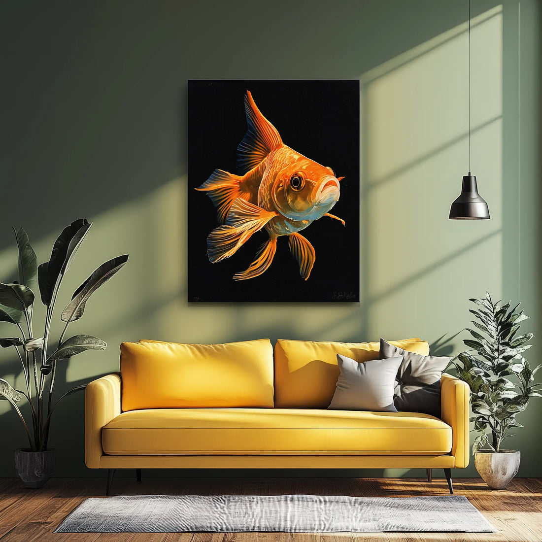 Golden Ornamental Fish Giclée Print 451012 Visual Wall Art AR3:4V-AR4:5V Giclée Print